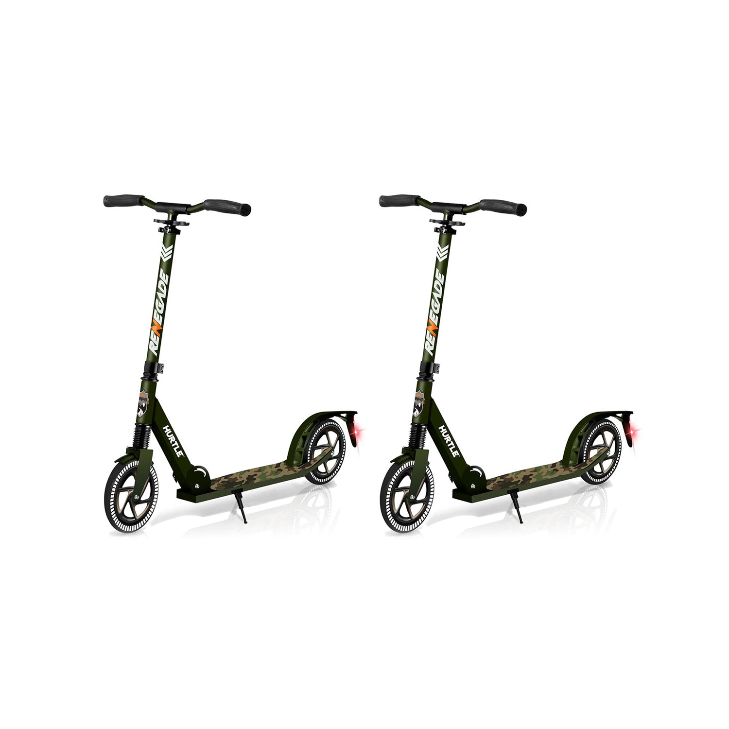 Hurtle Renegade Foldable Teen and Adult Commuter Kick Scooter, Camo (2 Pack) - VMInnovations