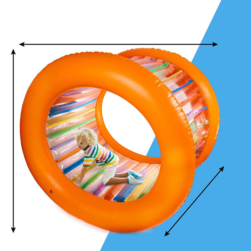 Hoovy 51" Large Inflatable Roller Wheel Toy for Activities (Open Box)