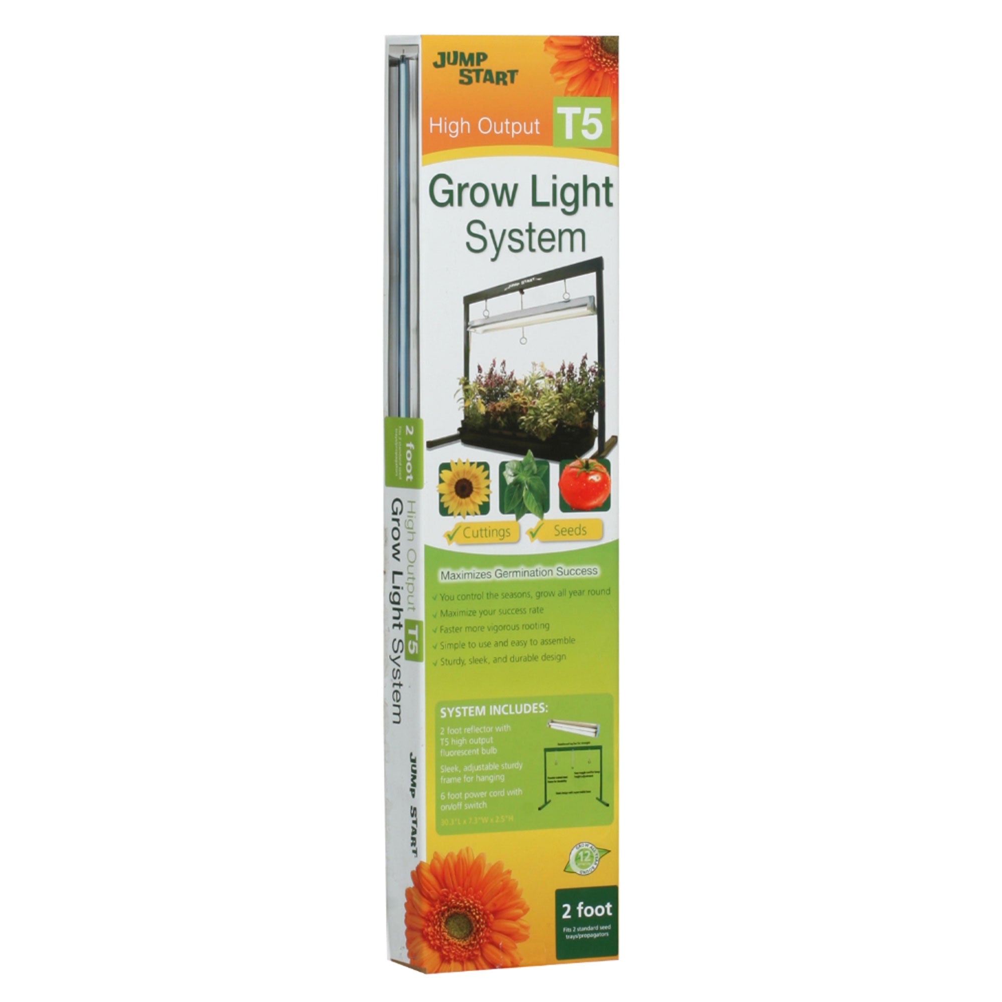 Hydrofarm 24.5-Inch Jump Start 2-Foot T5 Grow Light System 24W Tube JSV2 (Used)