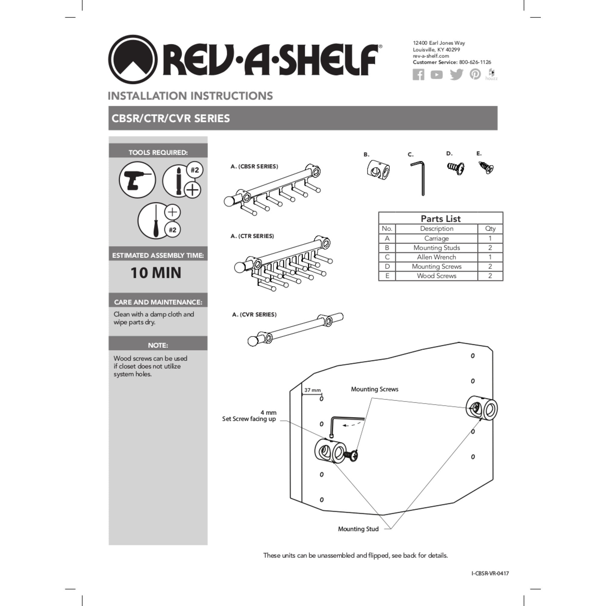 Rev-A-Shelf 14" Pull Out Tie/Scarf Closet Organizer Rack Satin Nickel, CRT-14-SN - VMInnovations