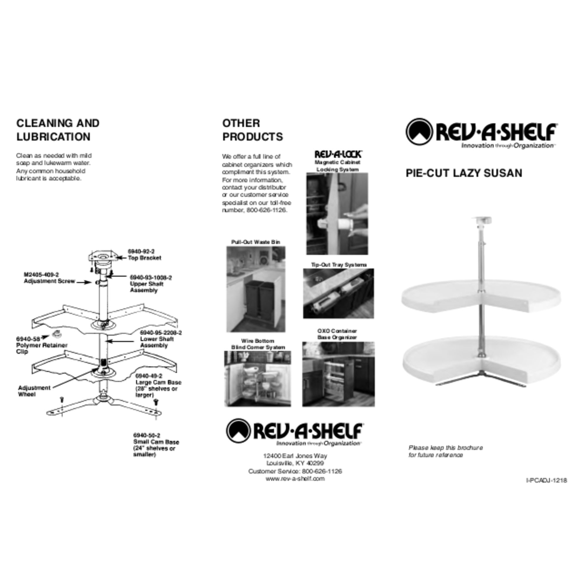 Rev-A-Shelf 6942-28-11-52 28" Pie Cut 2-Shelf Lazy Susan (Certified Refurbished) - VMInnovations