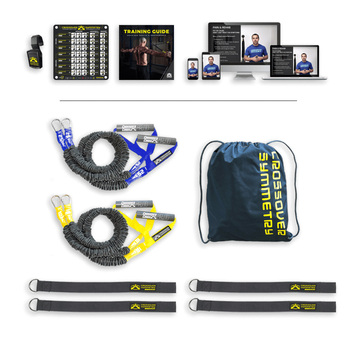 Crossover Symmetry Exercise Package with Squat Rack Straps, Elite (For Parts)