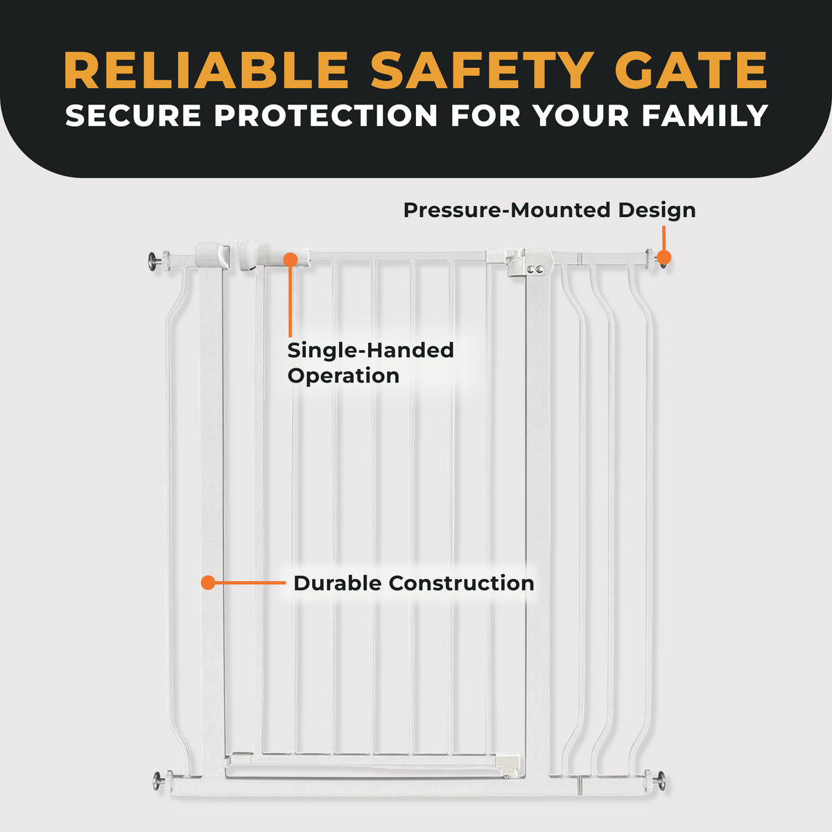 BalanceFrom Walk Thru Safety Gate, Fits 29.1-38.5" Openings, 36” Tall (Open Box)