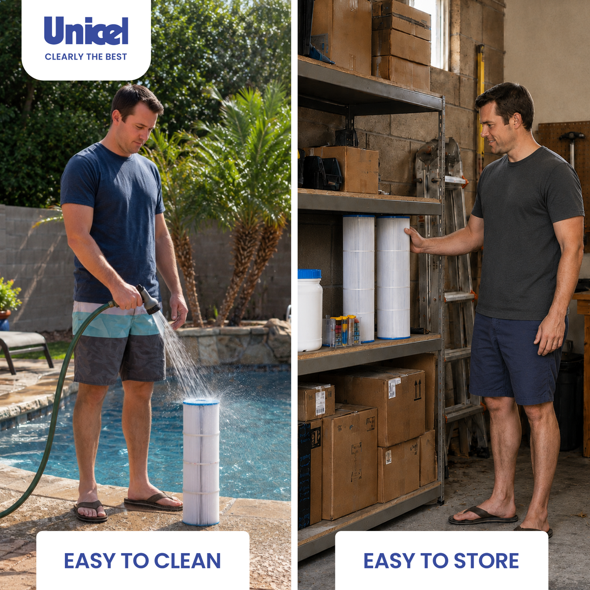 Unicel C-8418 Pool Spa Replacement Cartridge Filters 200 Sq Ft Jandy CS200 (2PK) - VMInnovations