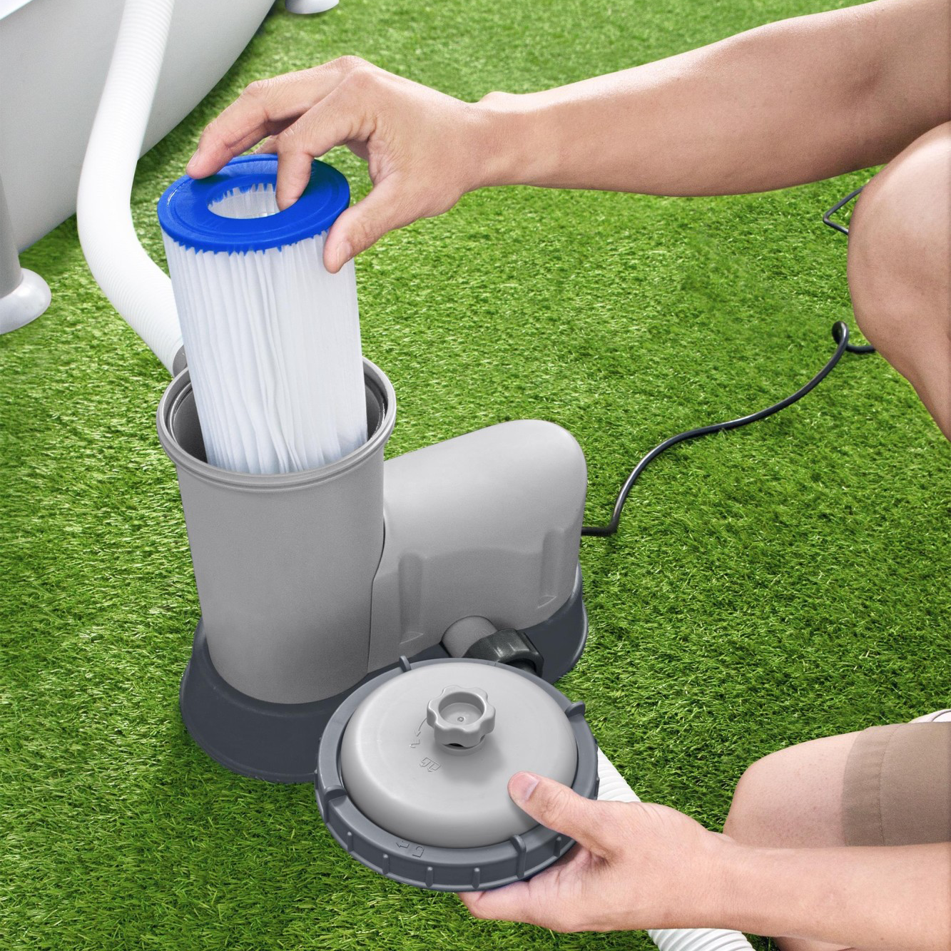 Bestway Flow Clear 1500 GPH Above Ground Swimming Pool Filter Pump (Open Box)