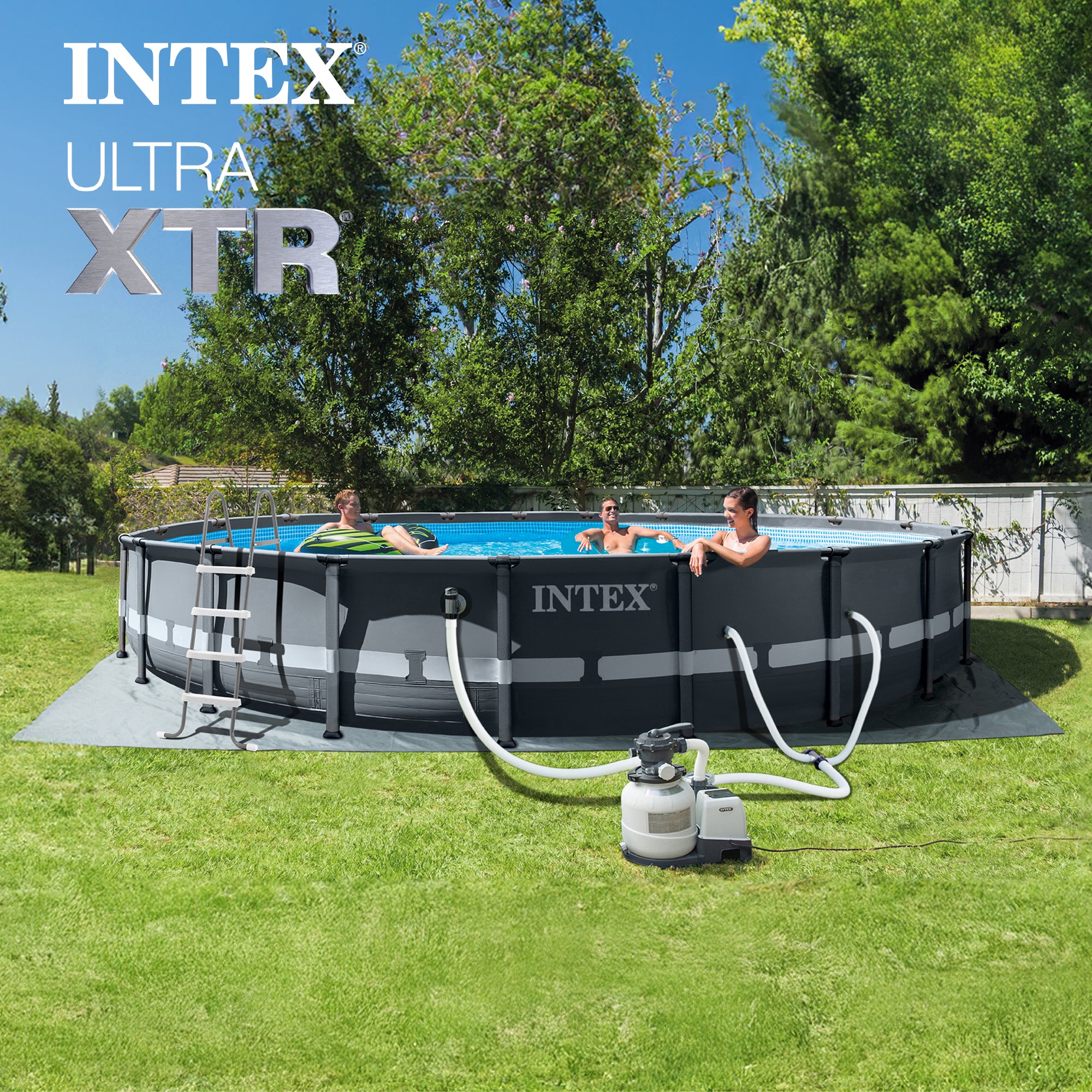 20'x48" Ultra XTR Frame Pool Set w/2100 GPH Filter + Accessories (Open Box)