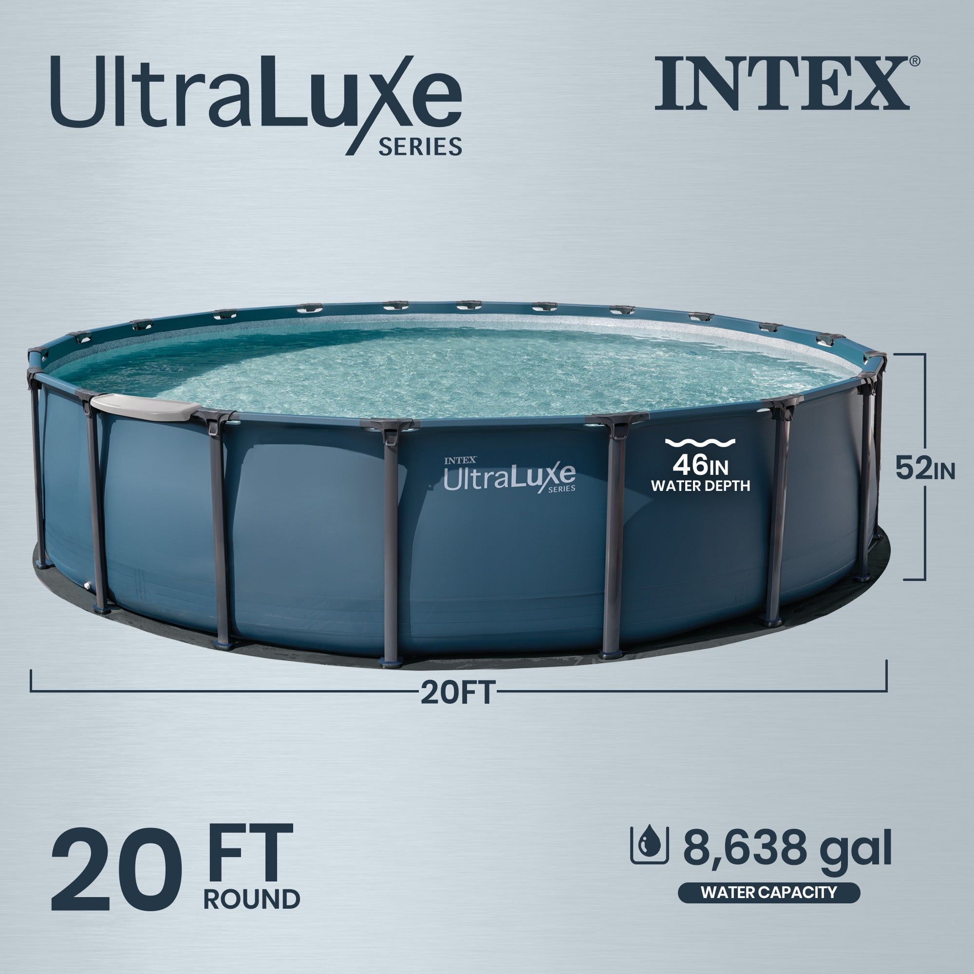 INTEX UltraLuxe Above Ground Pool, Sand Pump, & Saltwater System (For Parts)