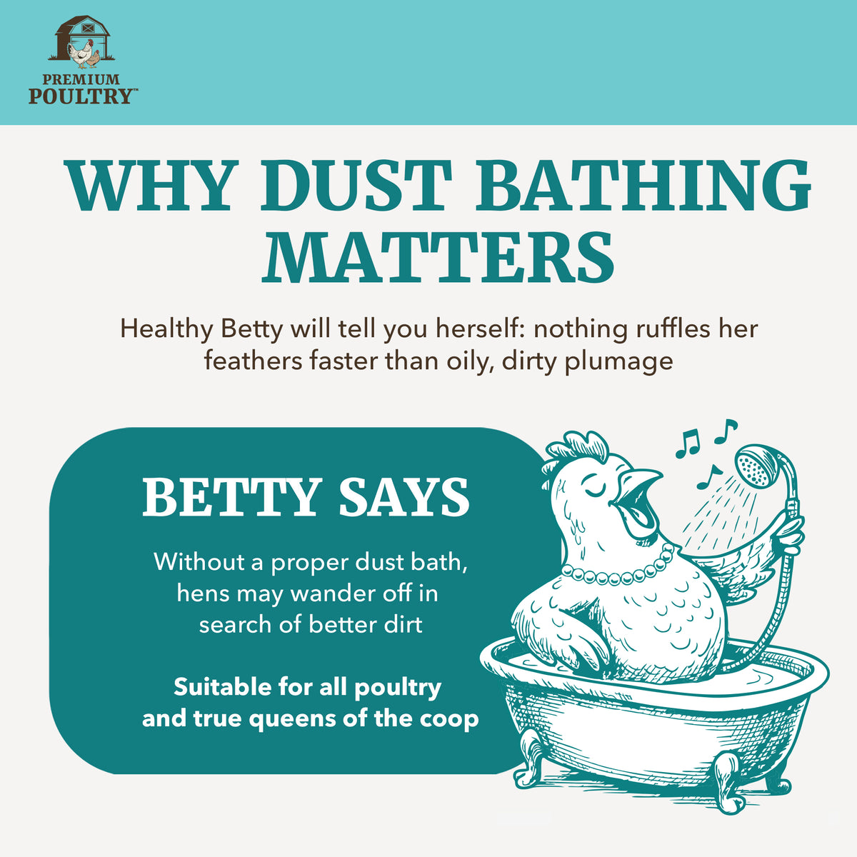 Premium Poultry Diva Dust Bath with Lavender & Tea Tree, Chicken Coop, 20 Lb Bag