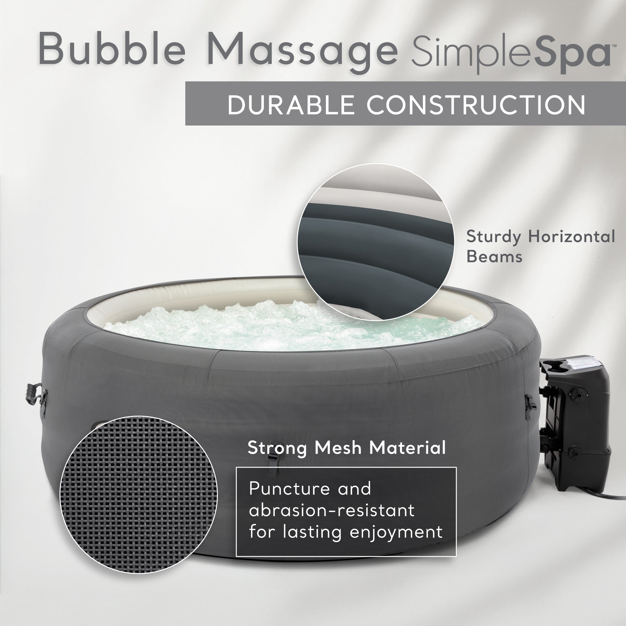 Intex SimpleSpa Bubble Massage 4 Person Inflatable Hot Tub w/ Cover (Open Box)