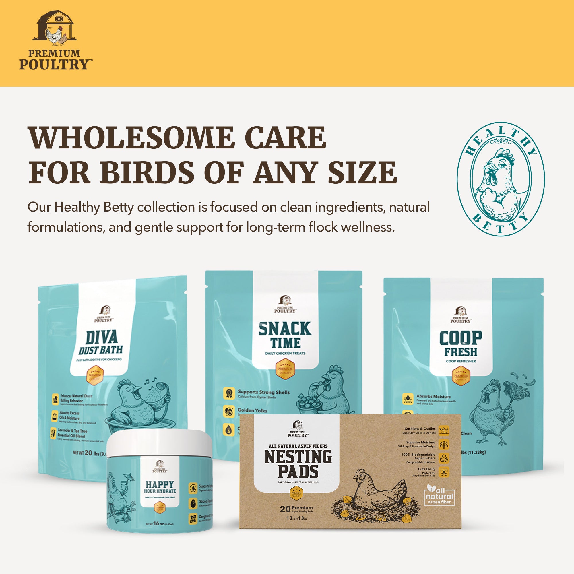 Premium Poultry 20-Pk Aspen Nesting Pads for Chicken Coop Nest Boxes, (Open Box)
