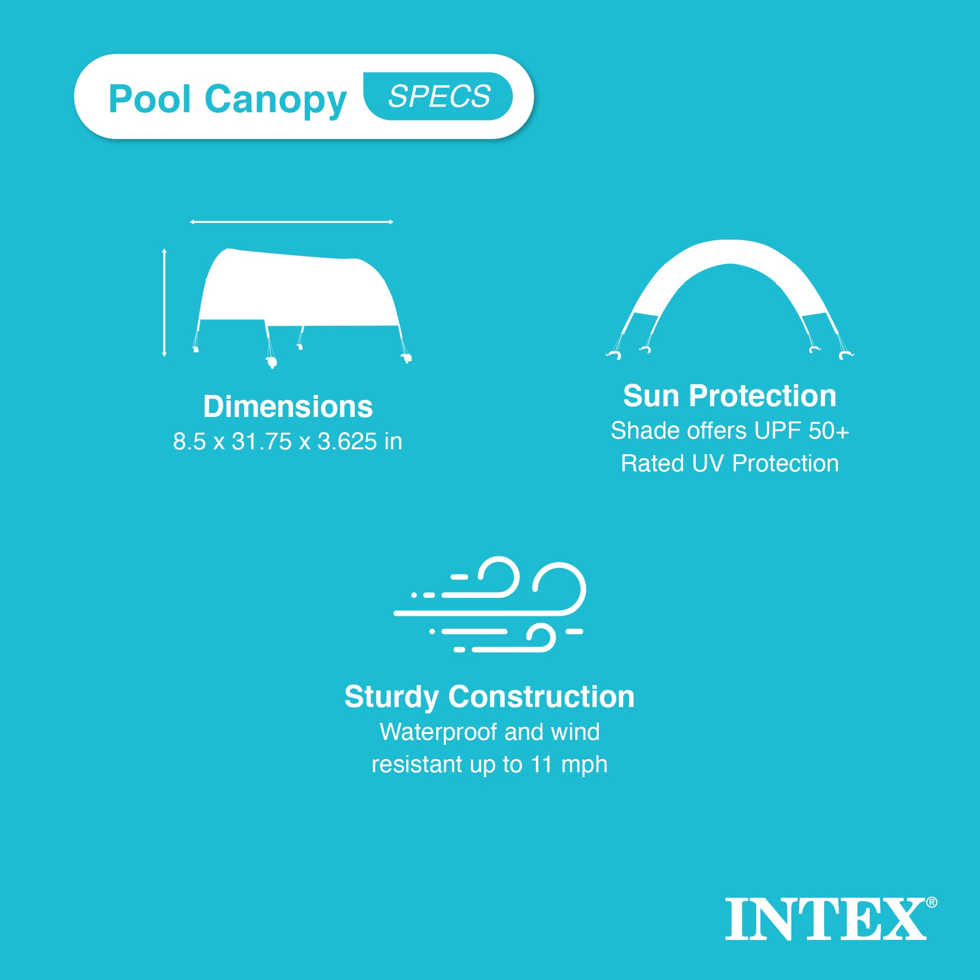 Intex 18Ft x 52In Ultra XTR Rectangular Frame Swimming Pool Kit w/Pump & Canopy