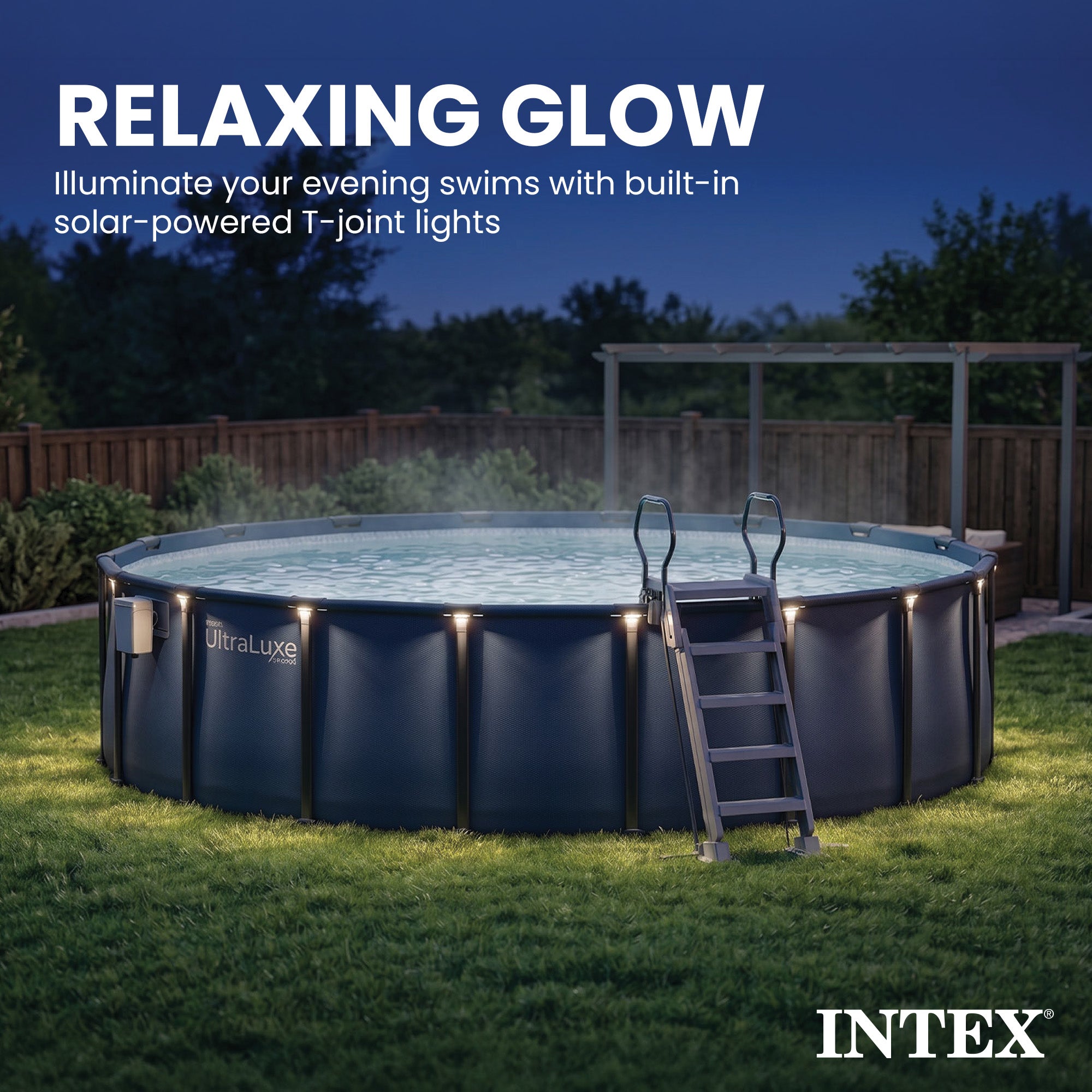 INTEX UltraLuxe 20ft x 52in Above Ground Pool, Sand Pump, & Saltwater System