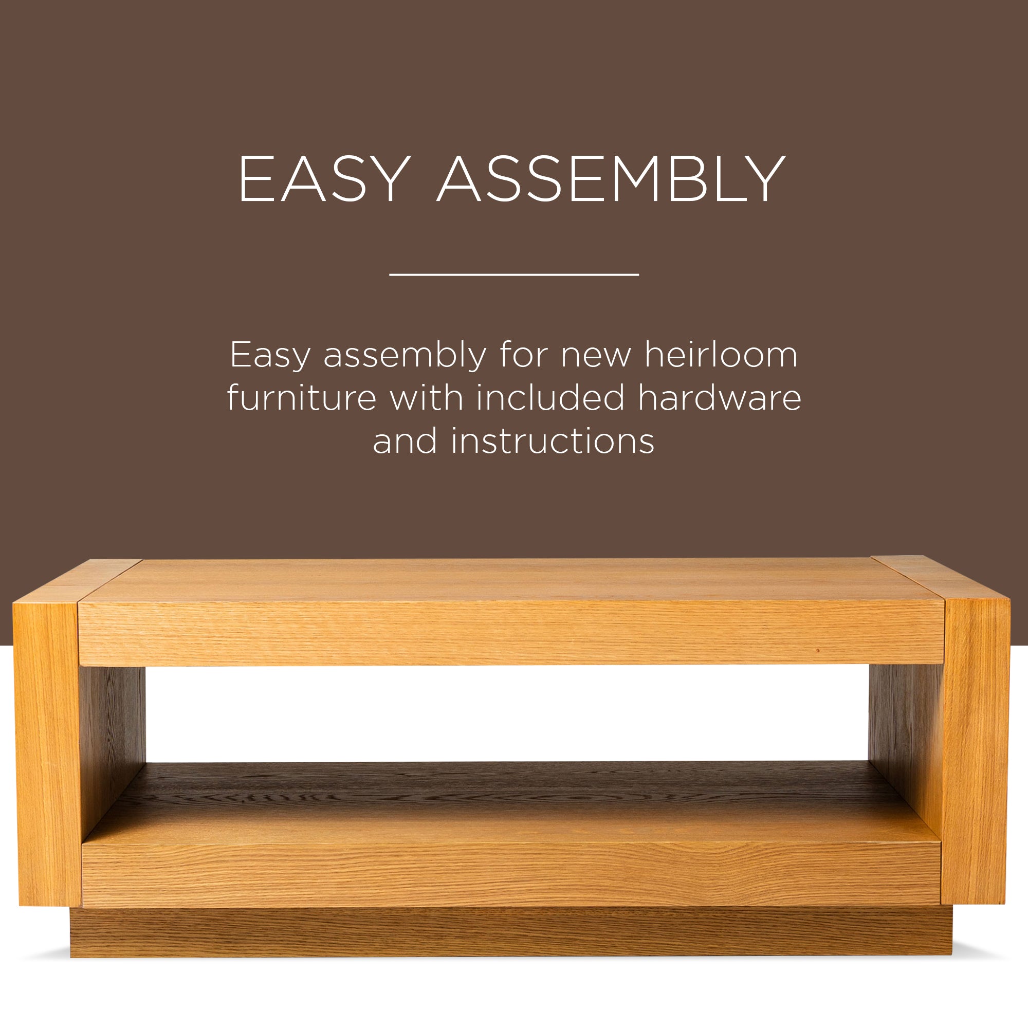 Maven Lane Contemporary Wooden Coffee Table in Refined Natural Finish (Used) - VMInnovations