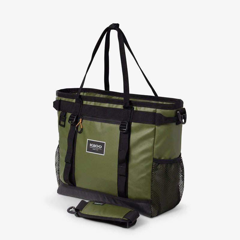 Igloo Pursuit 30 Can Portable Tote Bag Cooler with Padded Strap, Chive Green