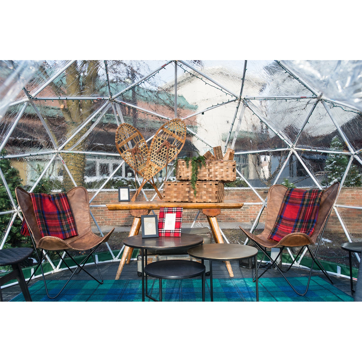 Sonostar Hub Standard Bubble Dining Pod Glamping Dome Gazebo Shelter Kit, White - VMInnovations