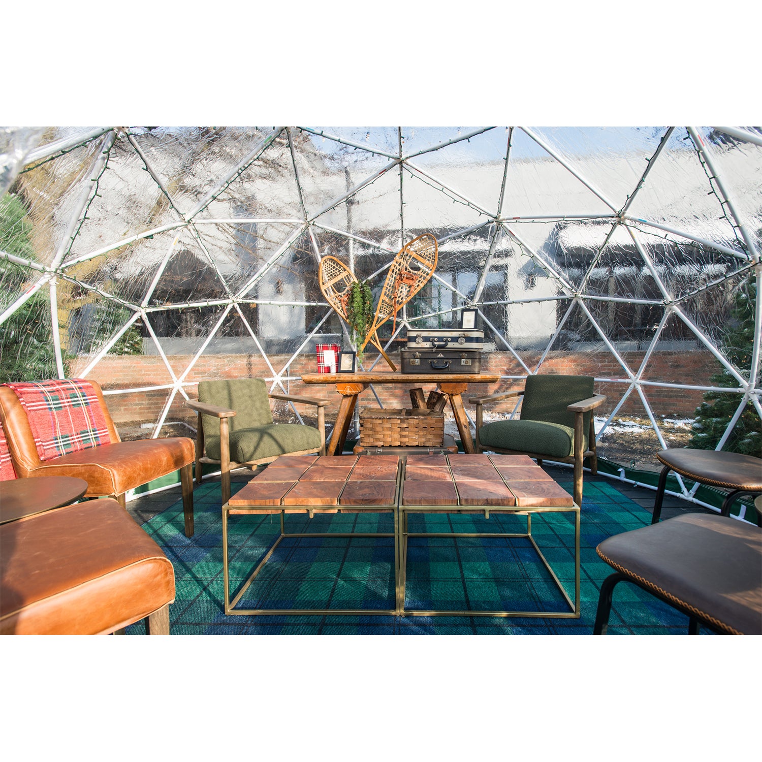 Sonostar Hub Standard Bubble Dining Pod Glamping Dome Gazebo Shelter Kit, White - VMInnovations