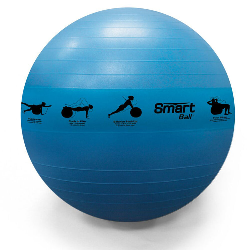 Prism Fitness 75cm/28in Smart Self-Guided Stability Exercise Medicine Ball, Blue