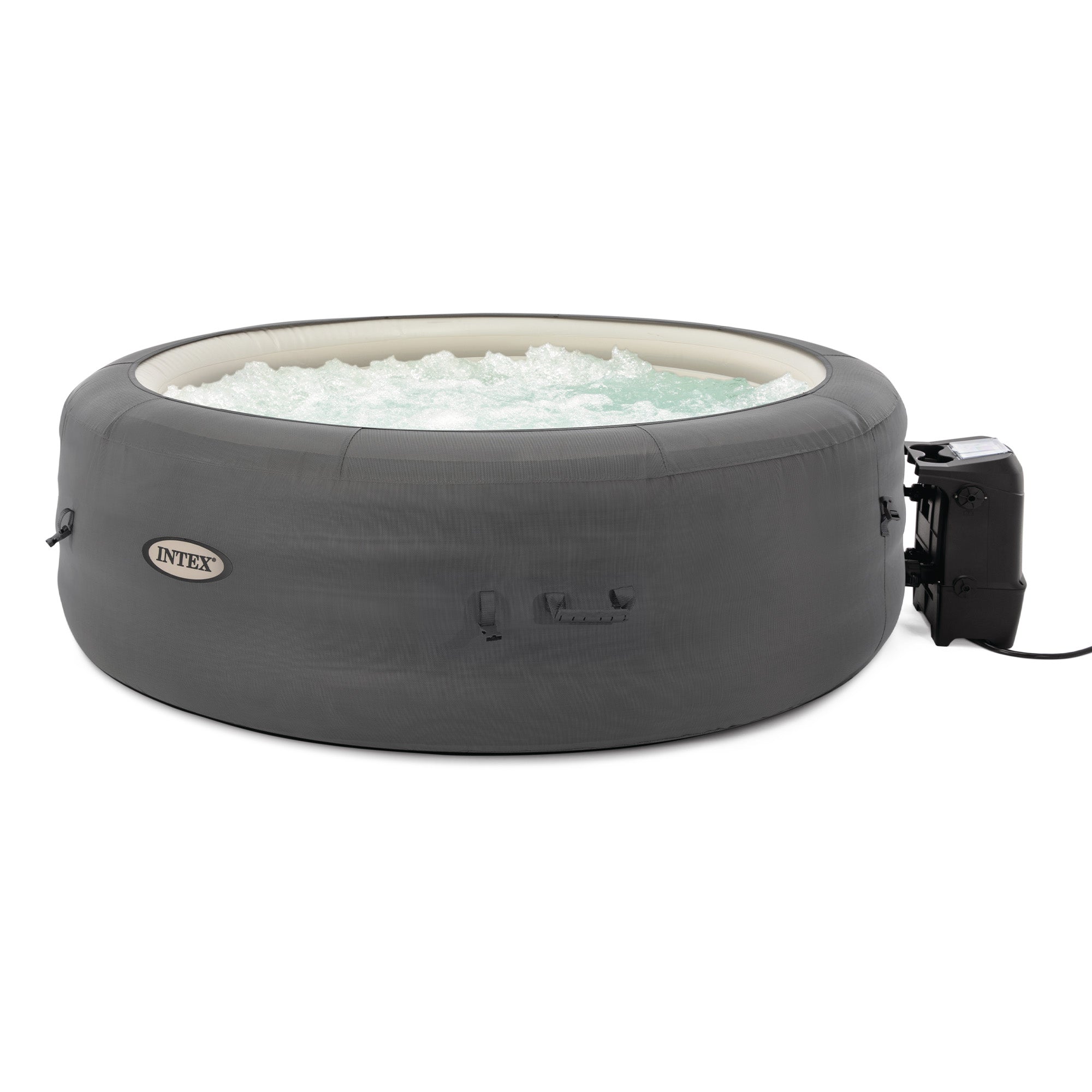 Intex SimpleSpa Bubble Massage 6 Person Inflatable Hot Tub with Energy Cover