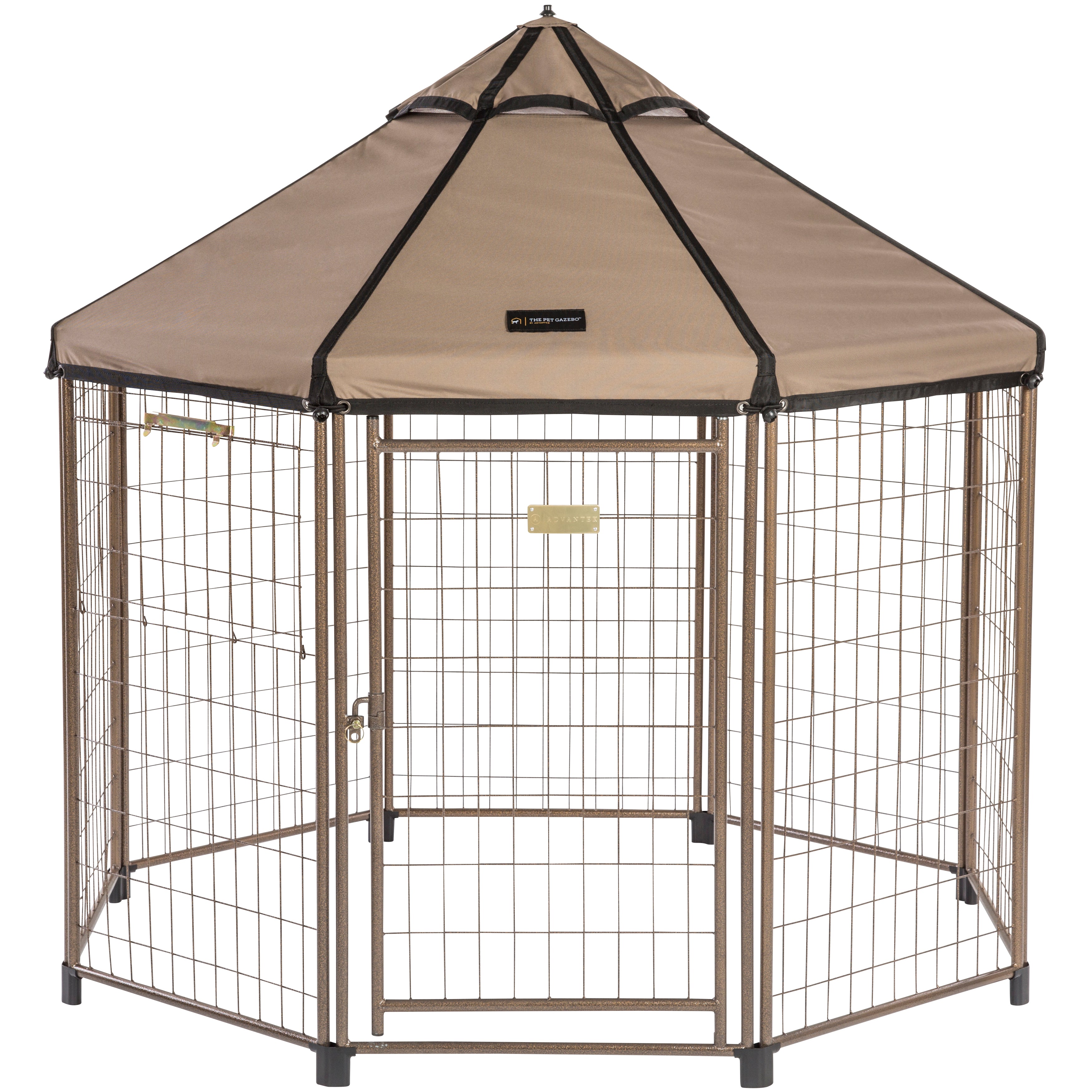 Advantek 5 Ft Portable Indoor Outdoor Metal Pet and Dog Gazebo with Cover (Used) - VMInnovations