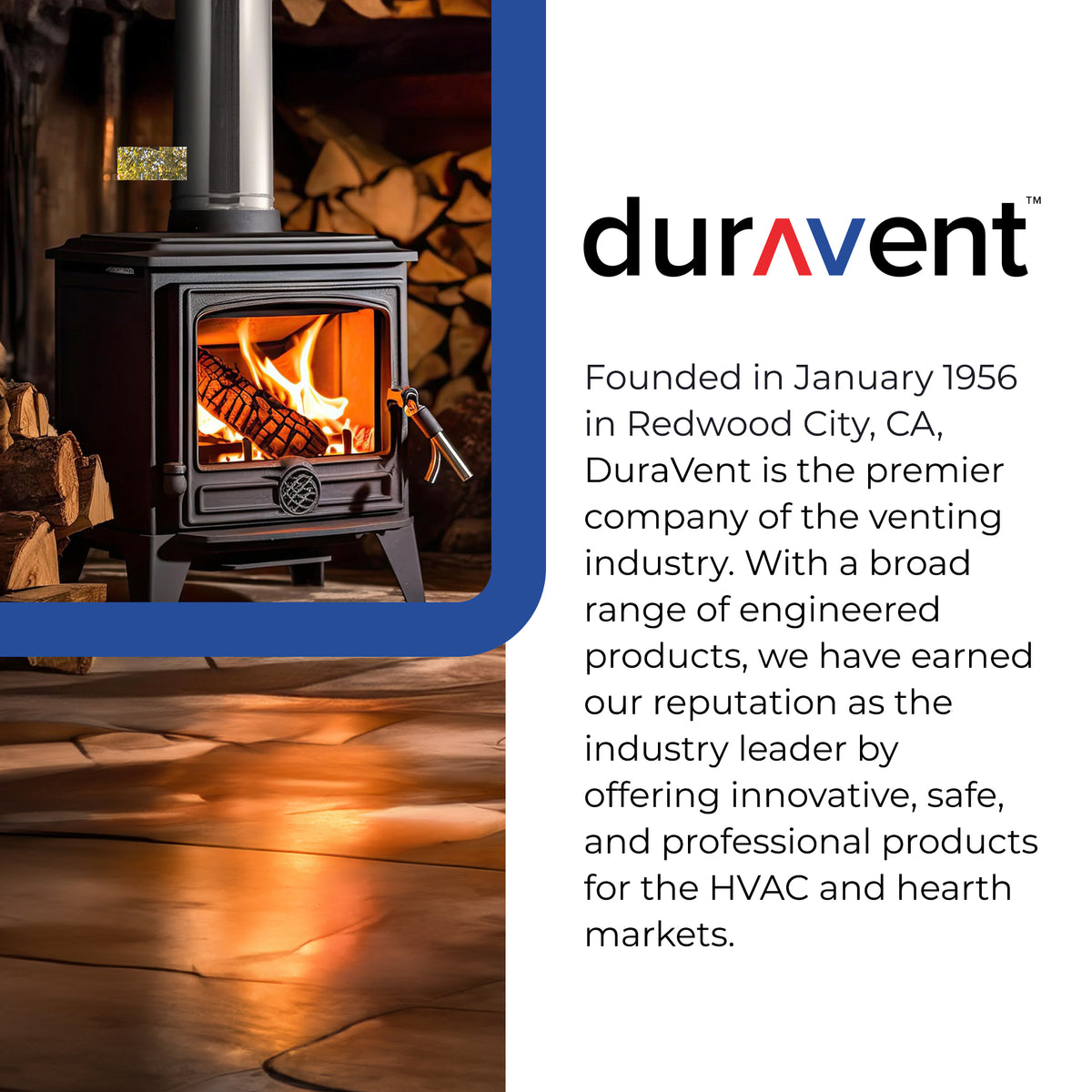 DuraVent DuraPlus Chimney Appliance Pipe, Stainless Steel, Double Wall, 6” x 12” - VMInnovations