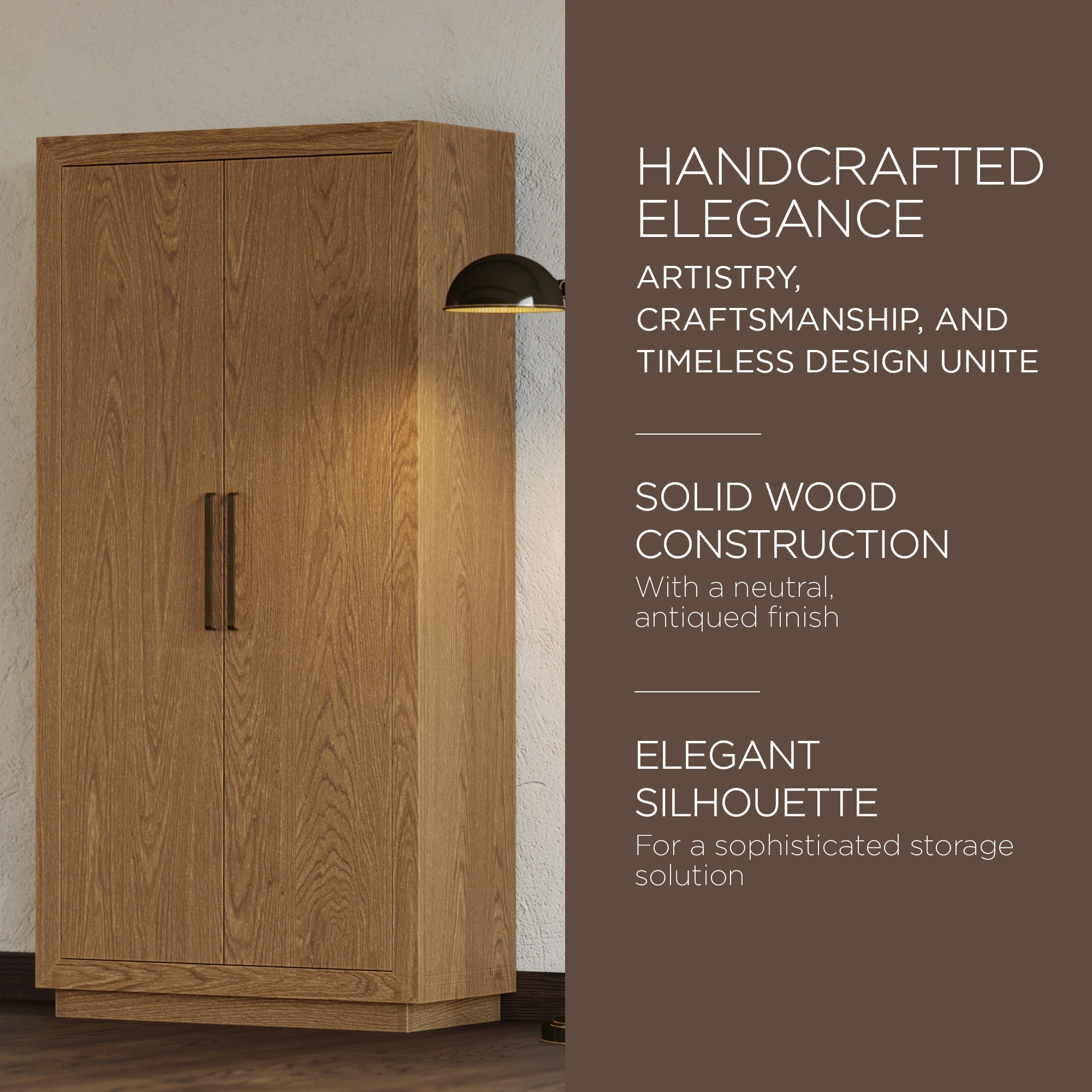 Maven Lane Uma Contemporary Wooden Cabinet in Refined Natural Finish - VMInnovations