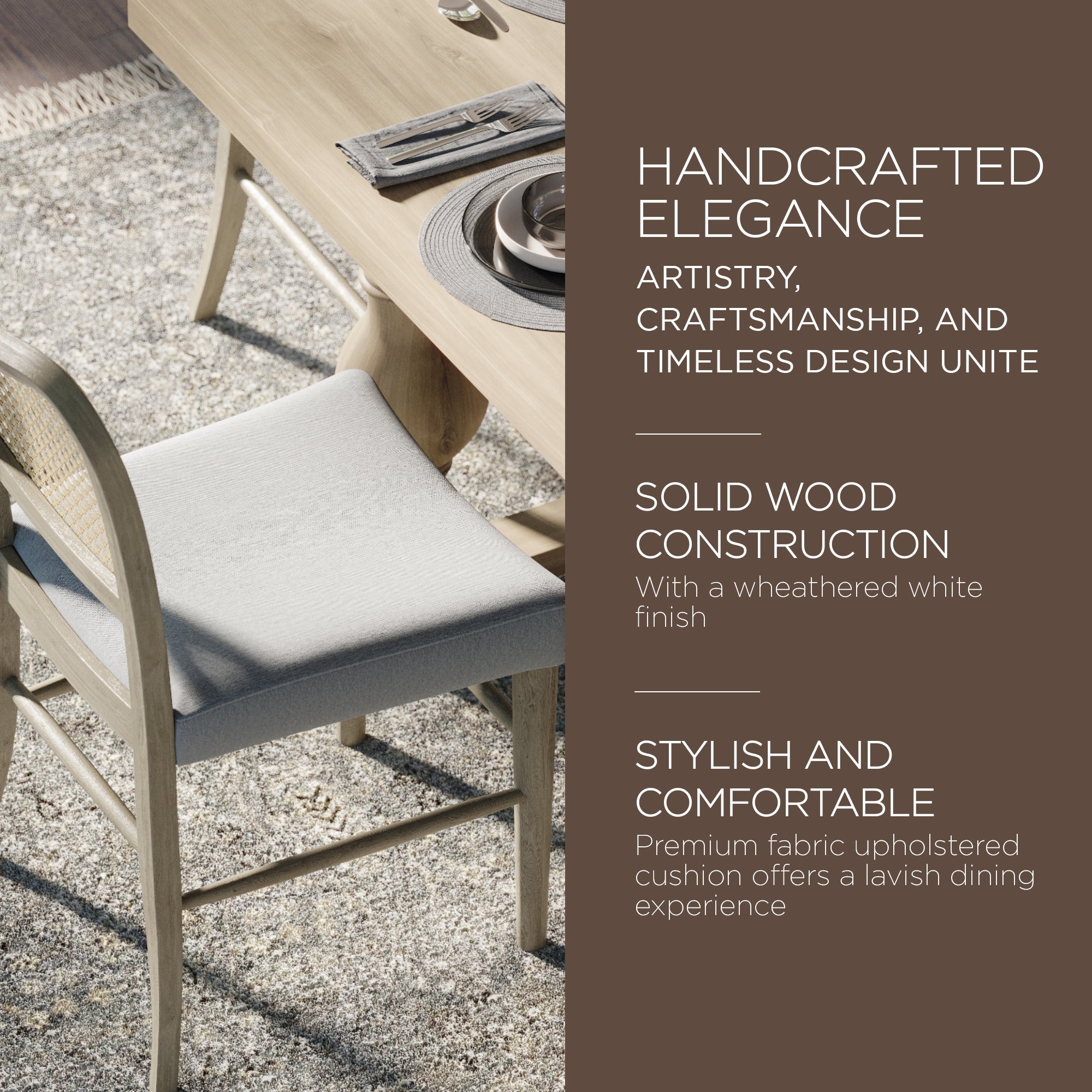 Maven Lane Wooden Dining Chair, Antique Grey & Slate Linen Fabric,2pc (Open Box) - VMInnovations