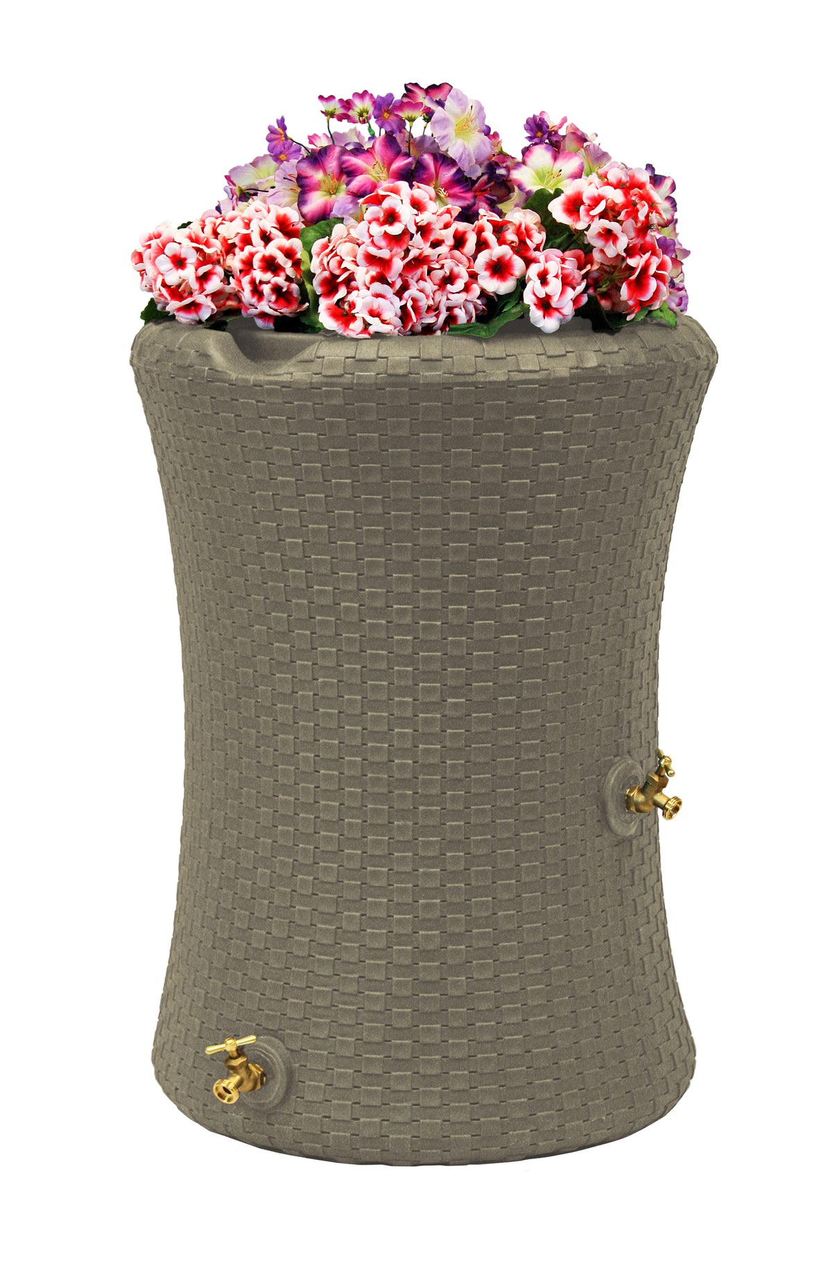 Good Ideas 50 Gallon Nantucket Rain Barrel Planter, Coyote Granite (Open Box)