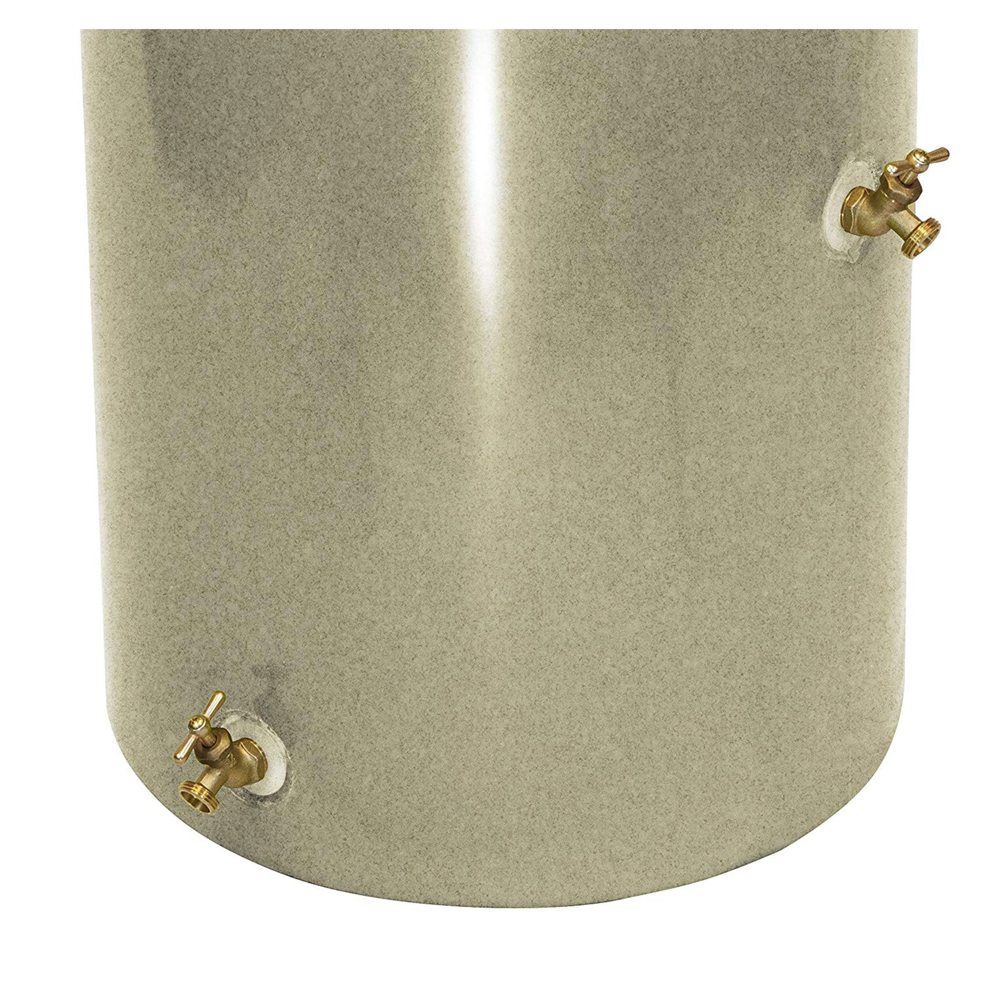 Good Ideas Impressions Reflections 50 Gallon Plant Rain Saver Barrel, Sandstone