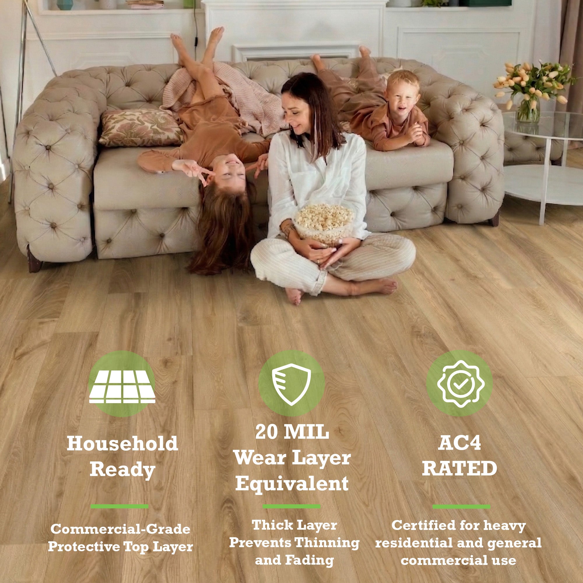 Nature's Mark Vinyl Flooring, Modern Hardwood, 22.16 sq. ft. per Carton, Madison - VMInnovations