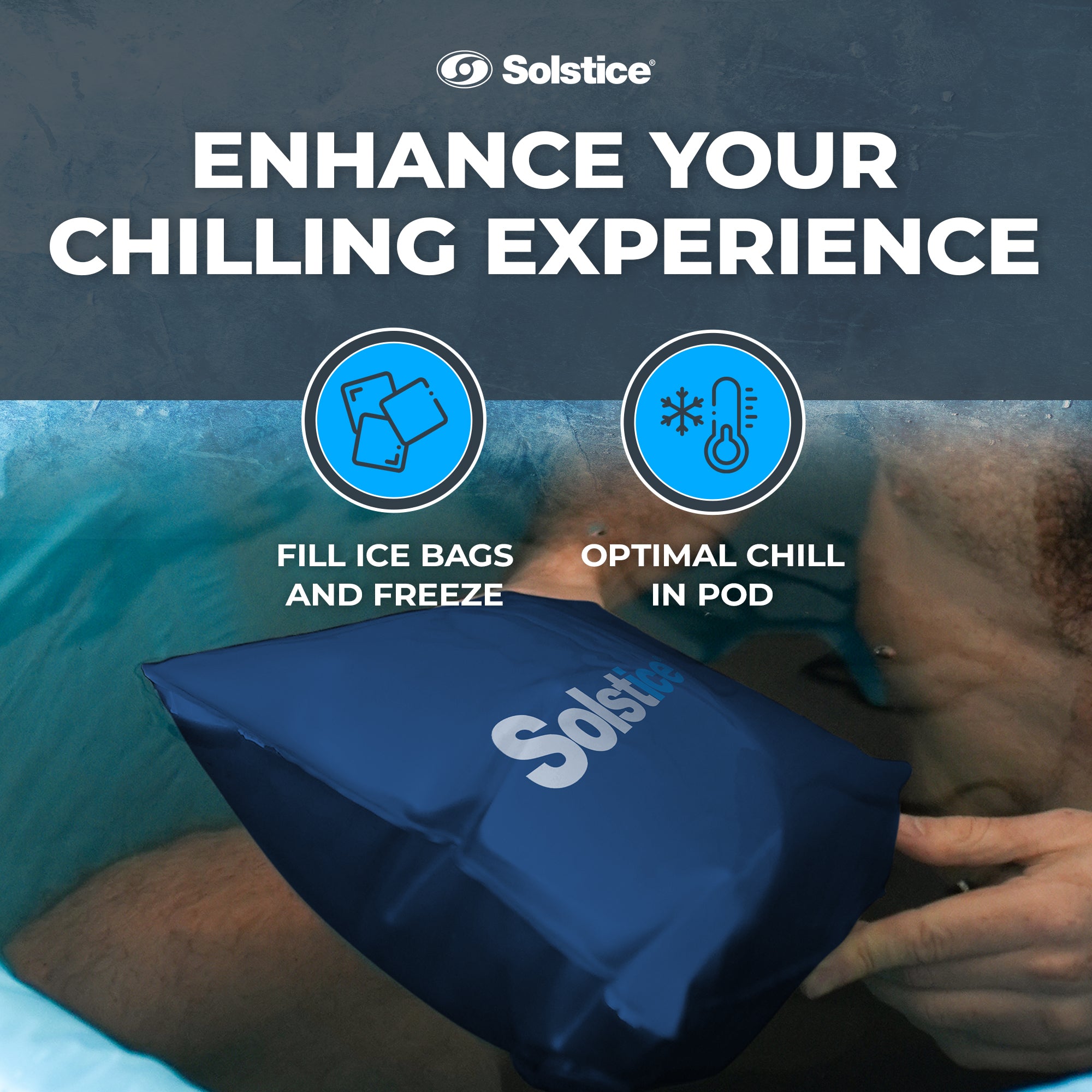 Solstice Cold Pod Plunge 84.5 Gal Ice Bath Tub w/Large Lid & Carry Bag(Open Box) - VMInnovations