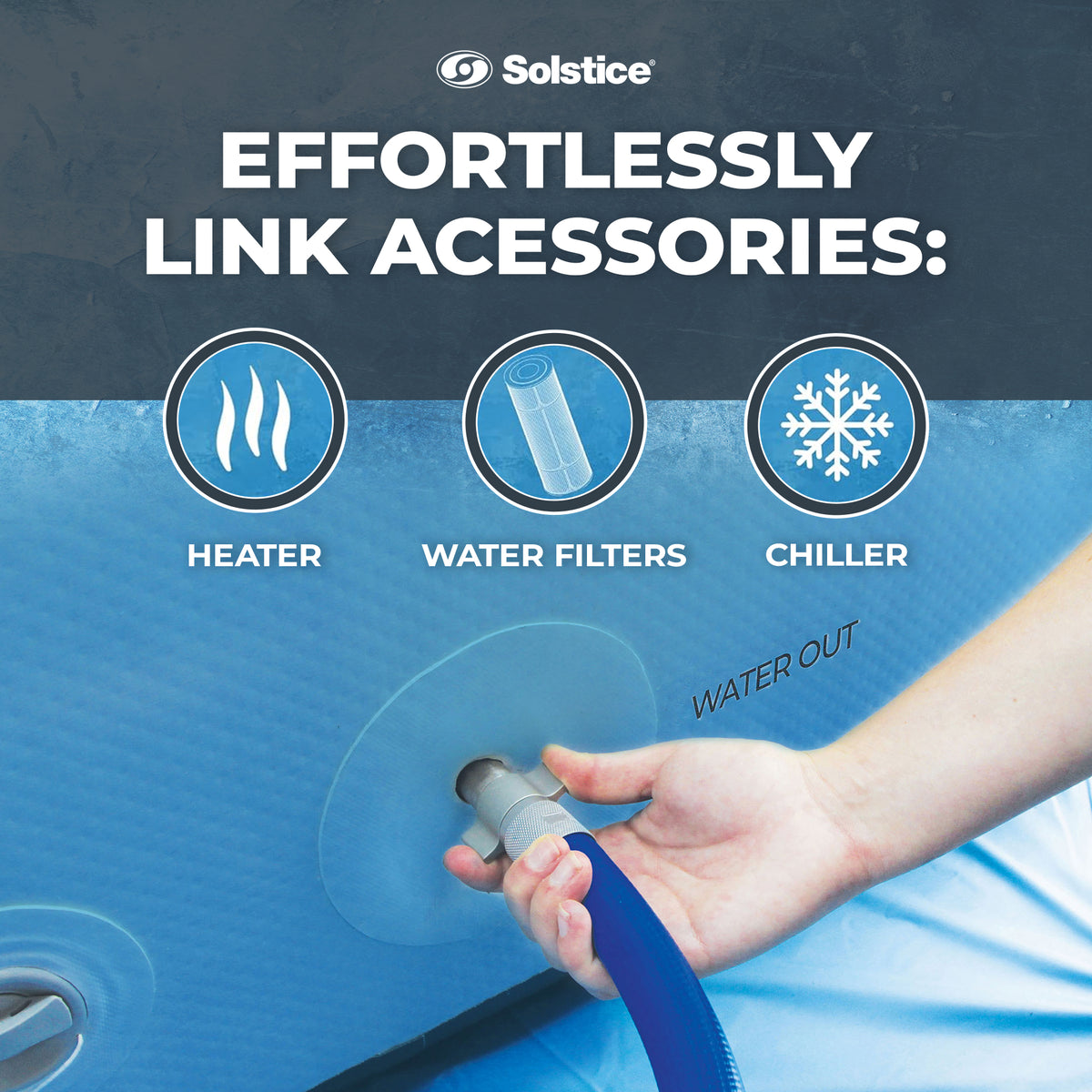 Solstice Original Inflatable Cold Plunge Ice Bath Tub Recovery Barrel (Open Box)