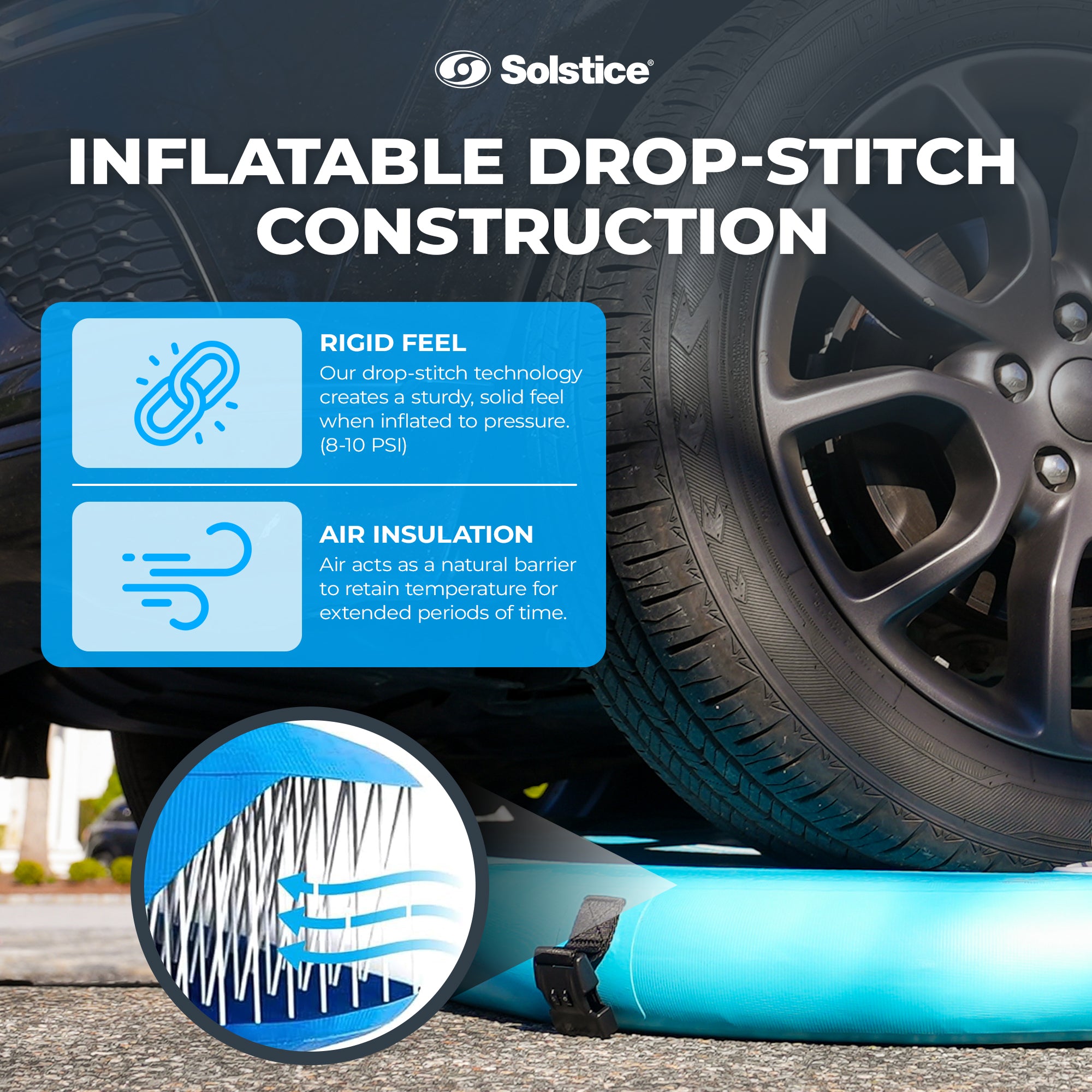 Solstice Original Inflatable Cold Plunge Ice Bath Tub Standing Recovery Barrel - VMInnovations