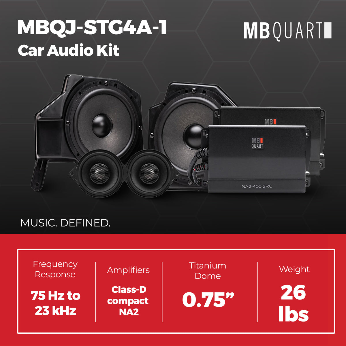 MB Quart Stage 4 Audio System for Jeep Wrangler JL 18-23/Gladiator JT 20-26