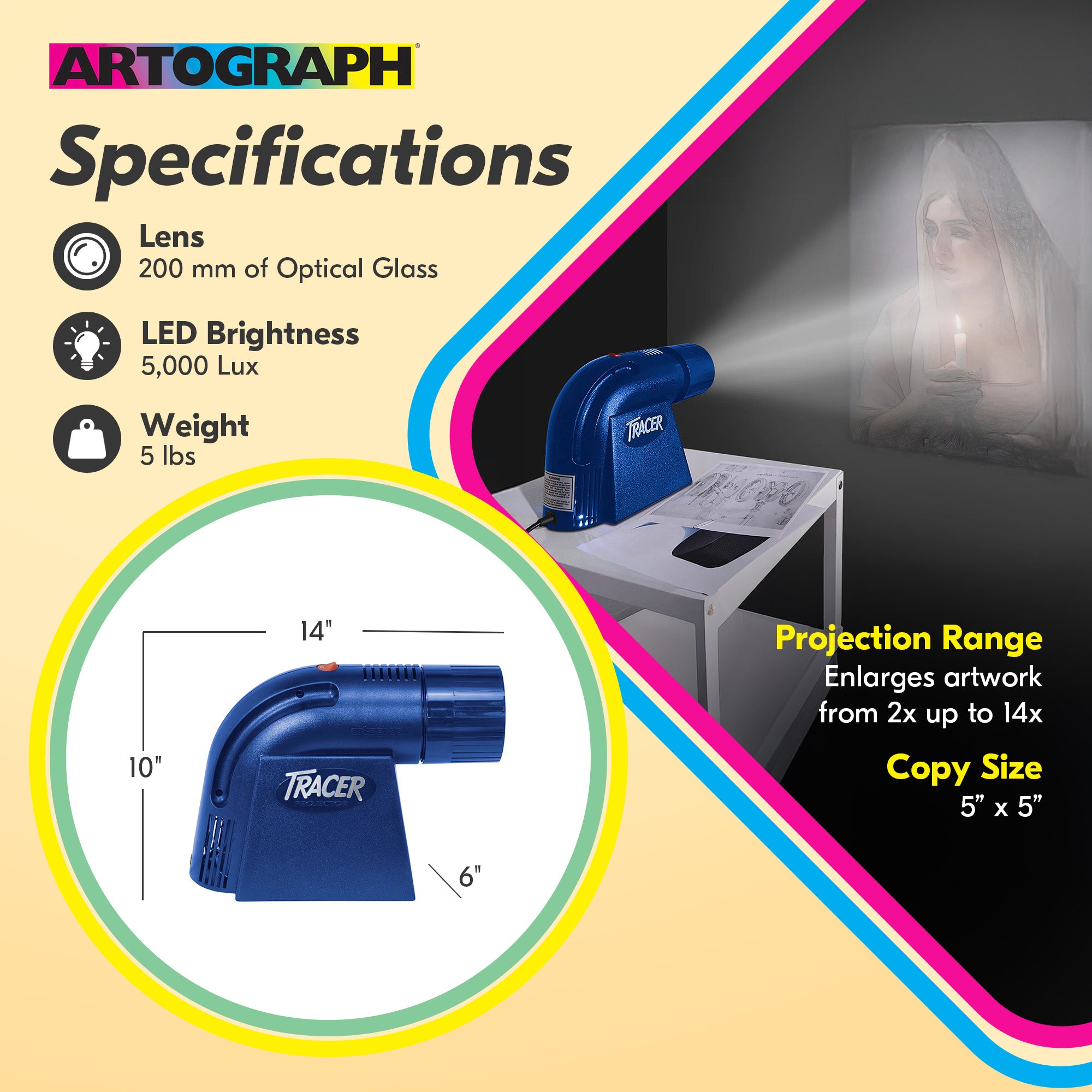 Artograph LED Tracer Opaque Art Projector for Tracing, Drawing, & Crafting(Used) - VMInnovations