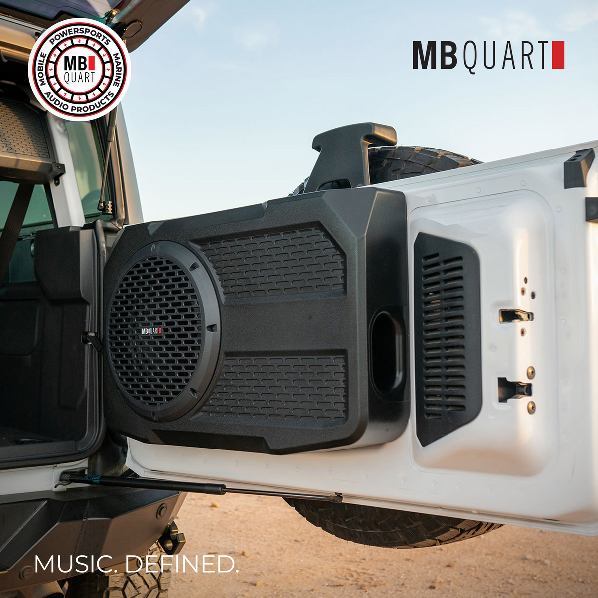 MB Quart 12" Tailgate Subwoofer System for 21-26 Ford Bronco, Tuned Audio, 400W