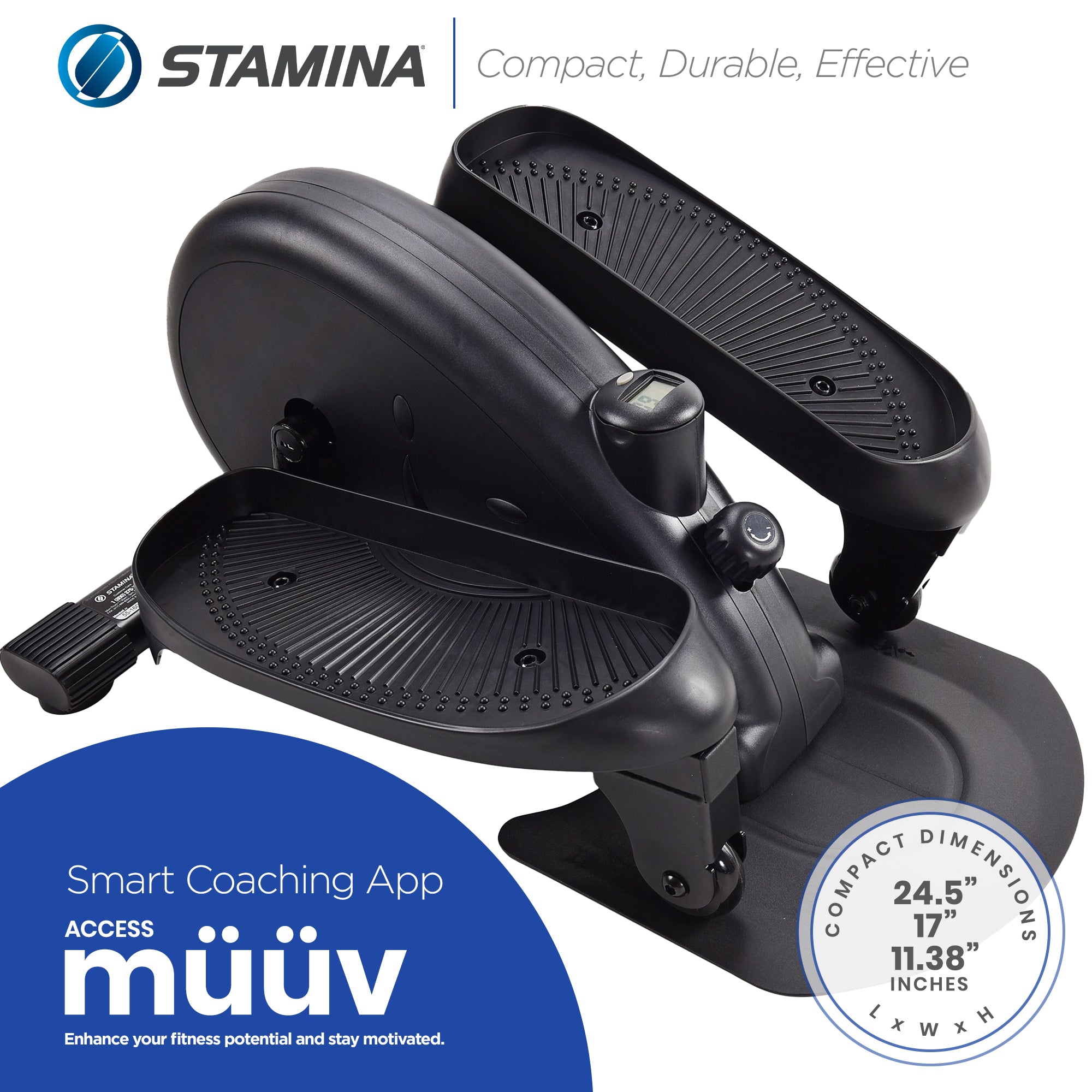 Inmotion E1000 Compact Lower Body Cardio Workout Strider Machine, Black (Used) - VMInnovations