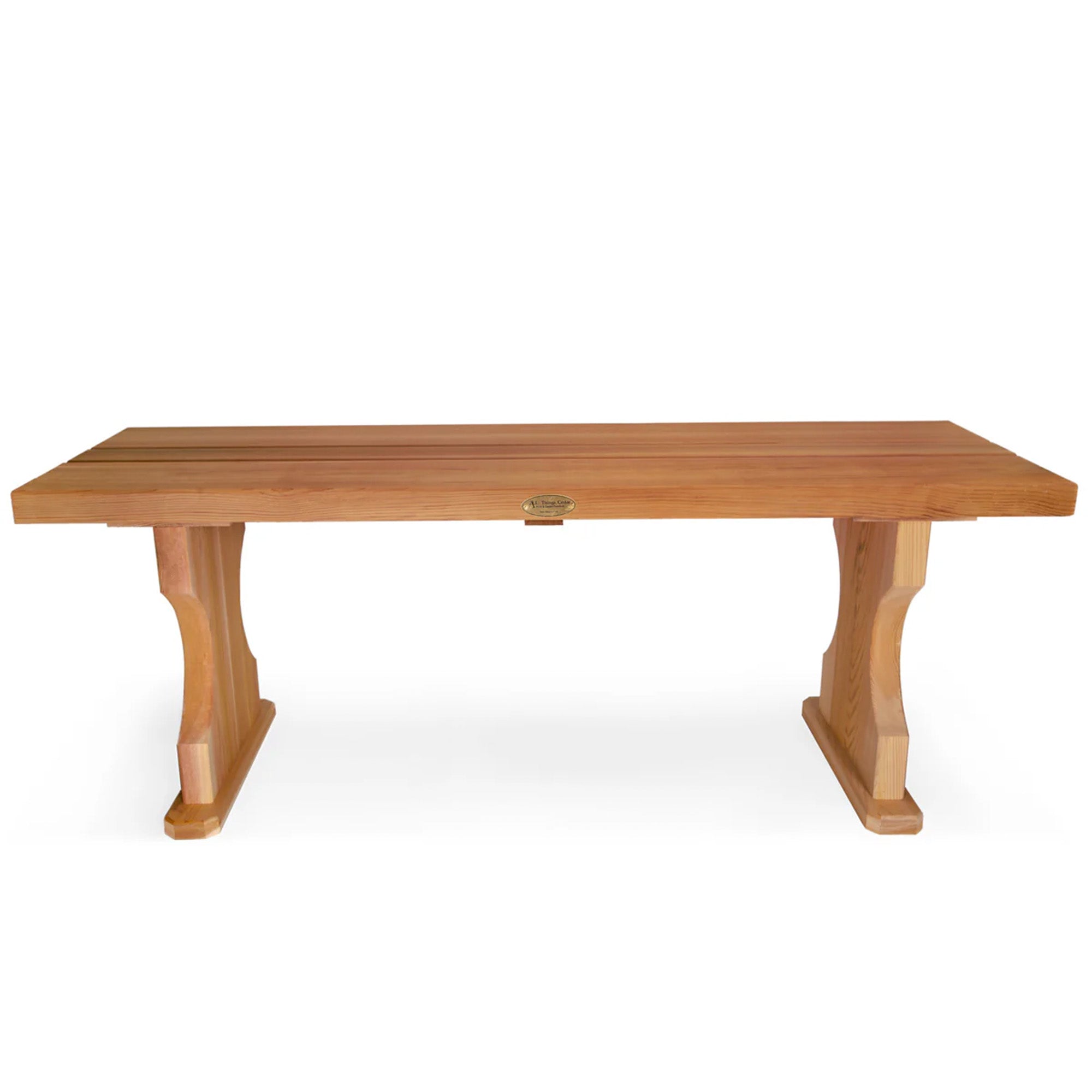All Things Cedar 45” Deluxe Wood Backless Bench, Indoor Outdoor Seating, Natural - VMInnovations