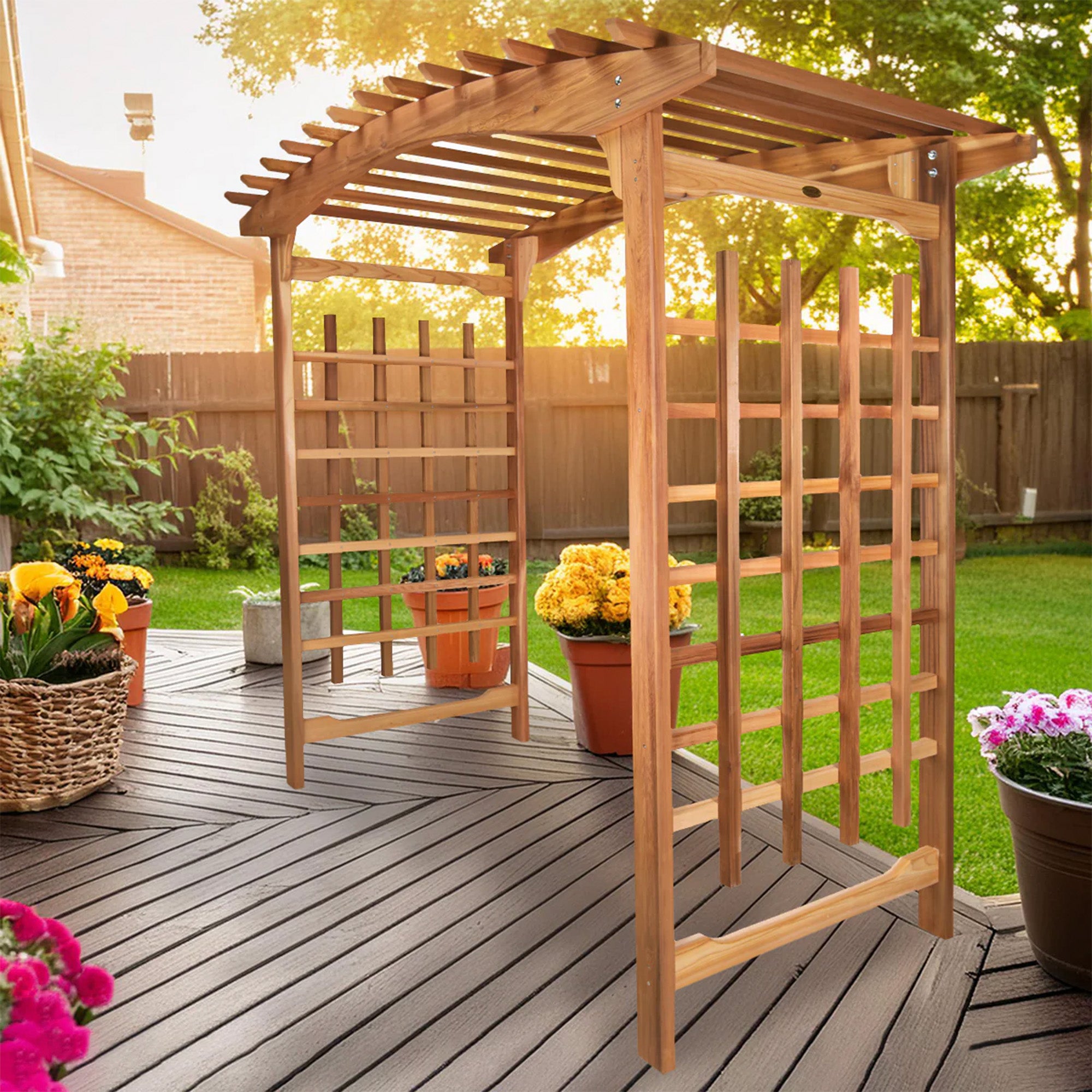 All Things Cedar 4x2 Ft Elevated Garden Box with Stackable and Expandable Design