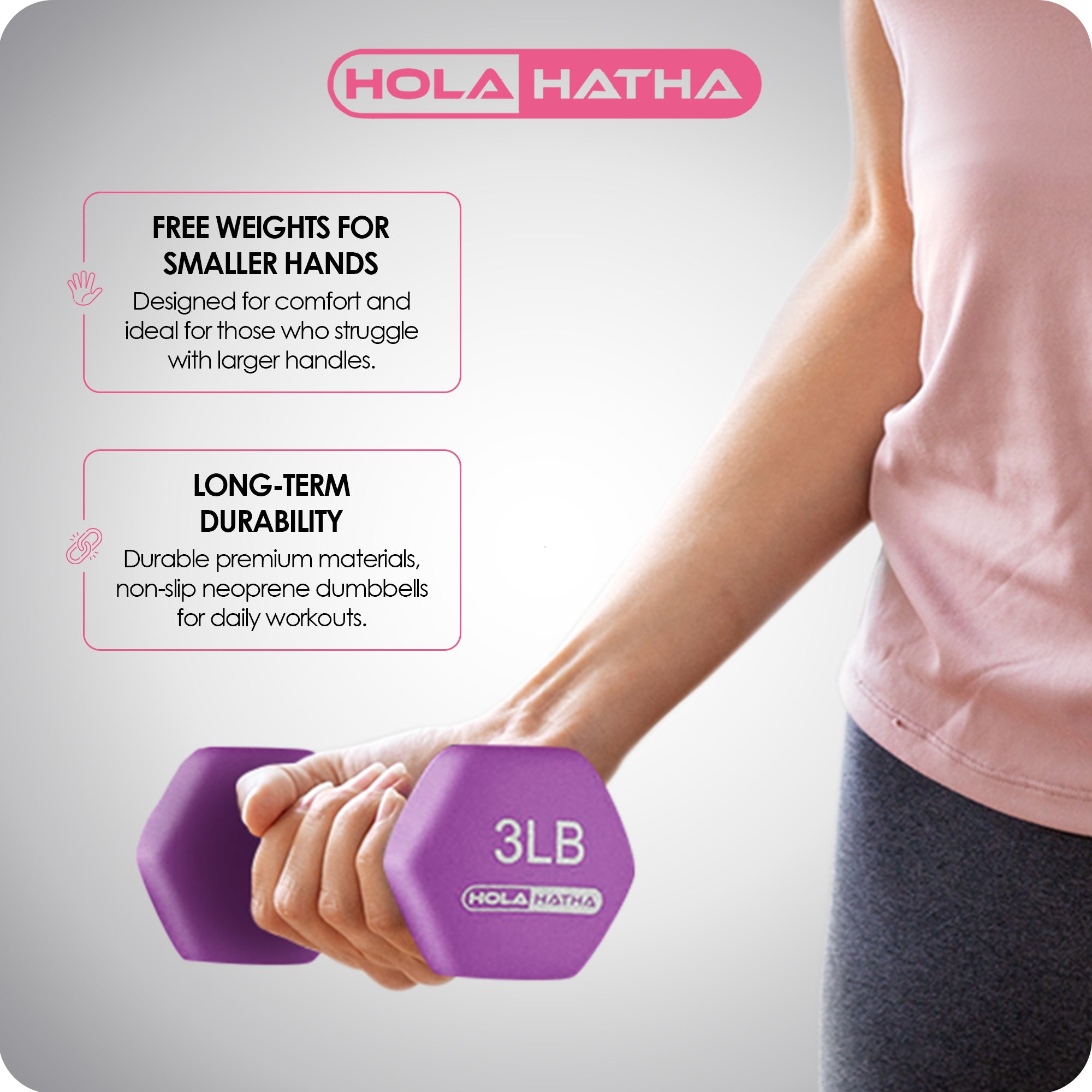 HolaHatha 146 Pound Neoprene Dumbbell Full Body Weight Set with Storage Rack