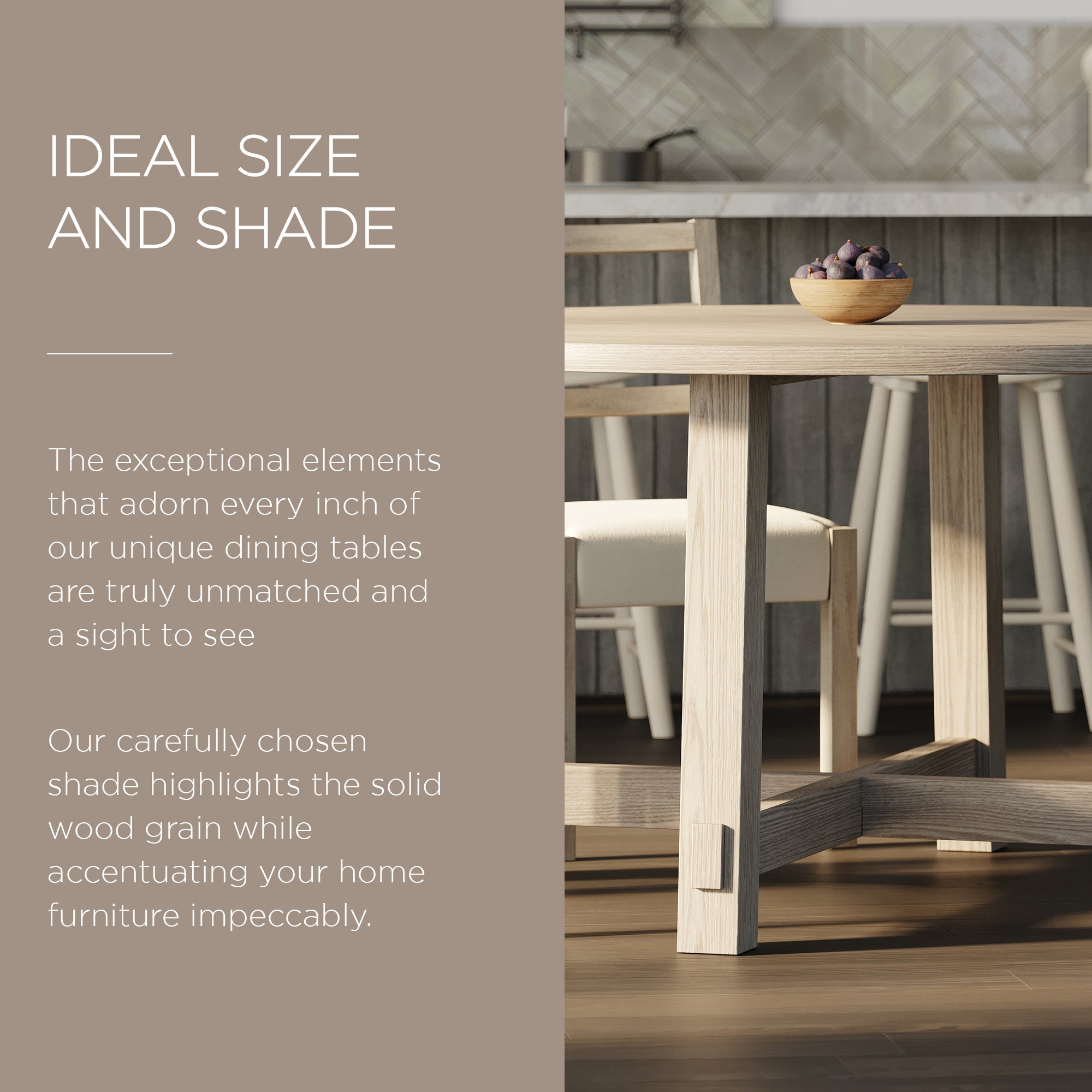 Maven Lane Sasha Round Wooden Dining Table in Weathered White Finish (Open Box) - VMInnovations