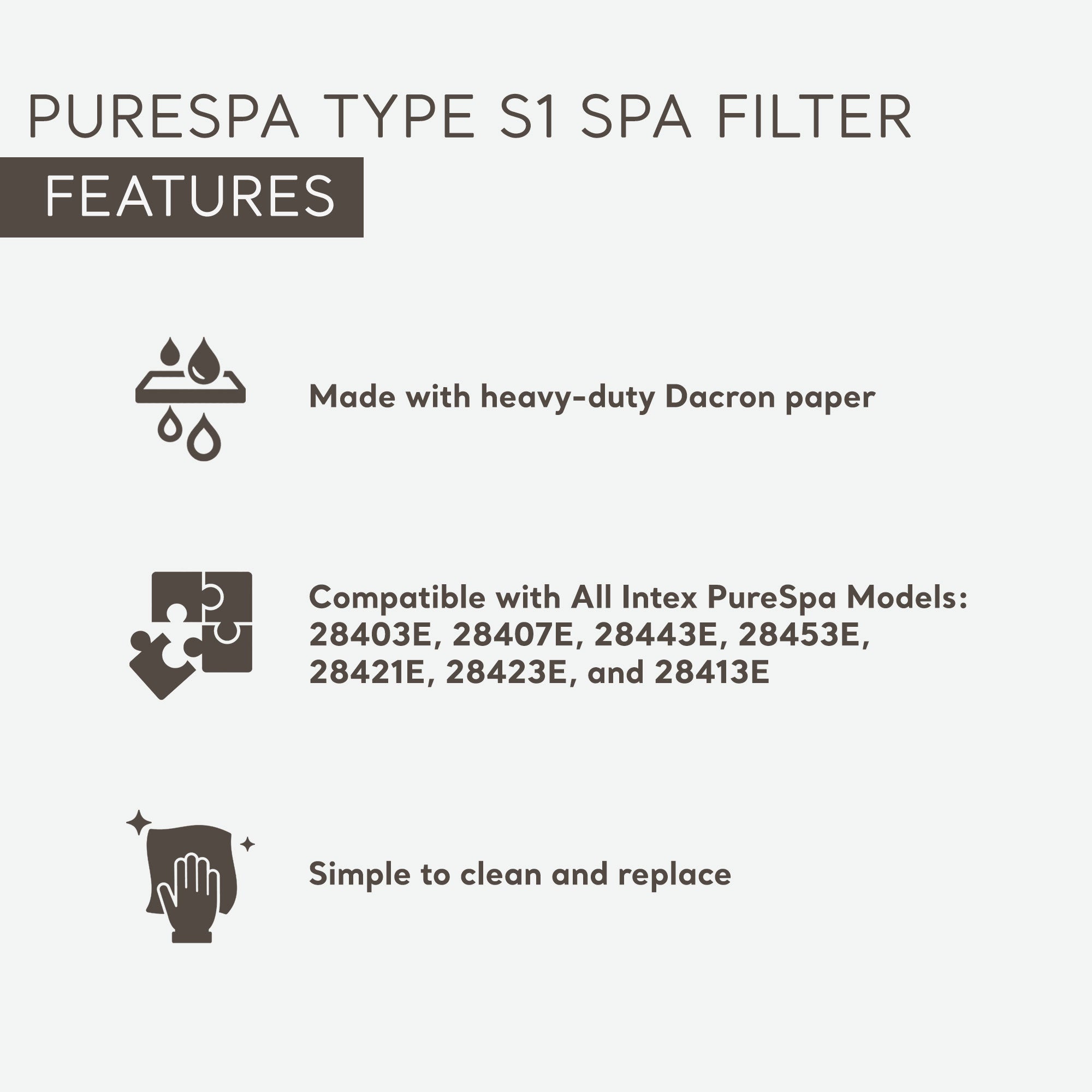 Intex PureSpa Type A Easy Set Filter Cartridges (2 Pack) | 29001E (Open Box)