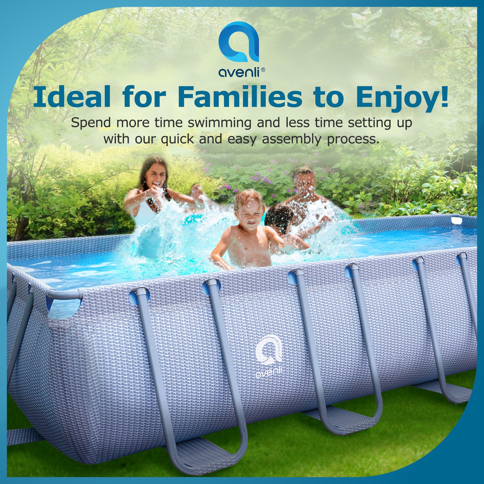 jLeisure Avenli 18 Ft x 39.5 In Rectangle Above Ground Swimming Pool (Open Box) - VMInnovations