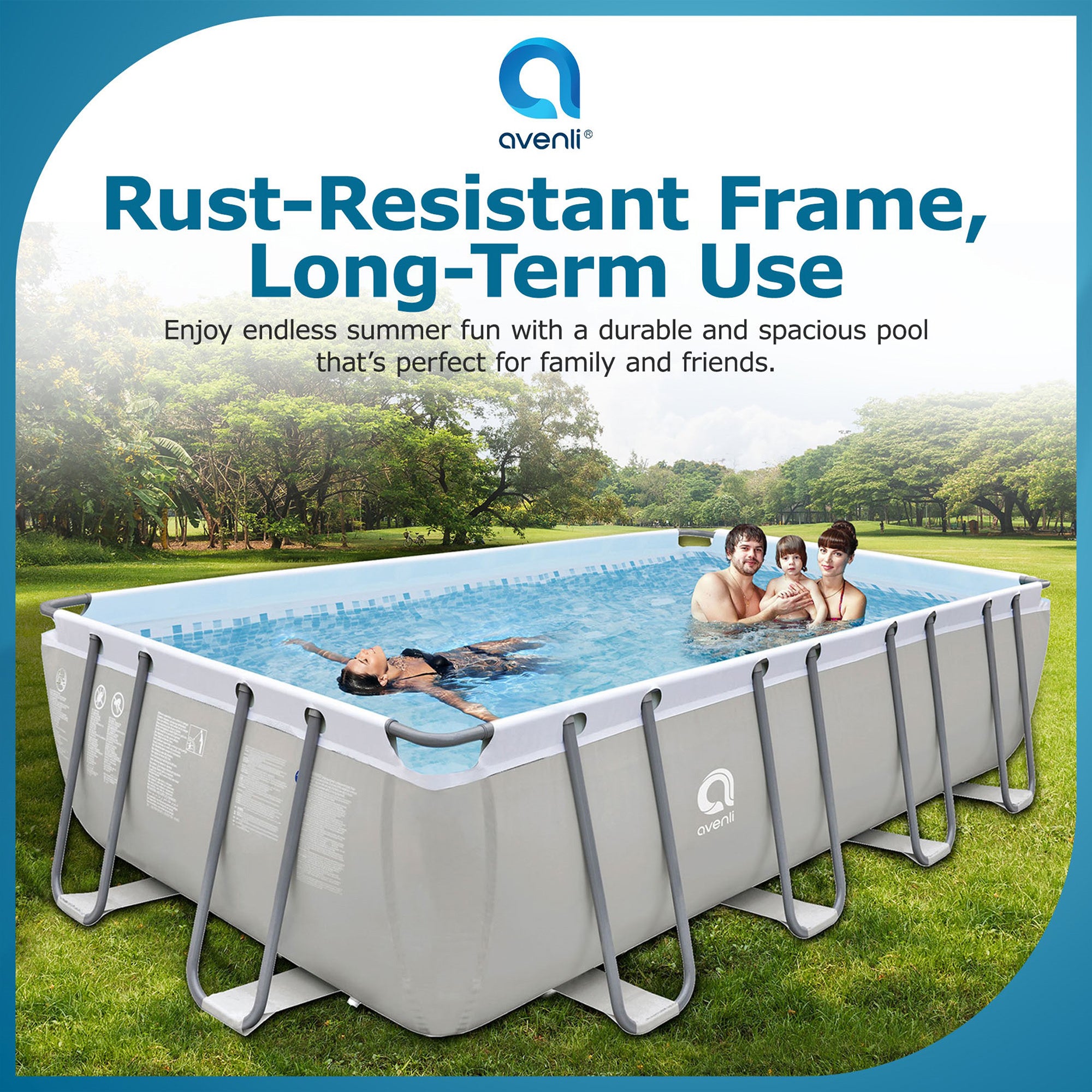 JLeisure 17776 18 x 10 Foot Above Ground Rectangular Swimming Pool (For Parts) - VMInnovations