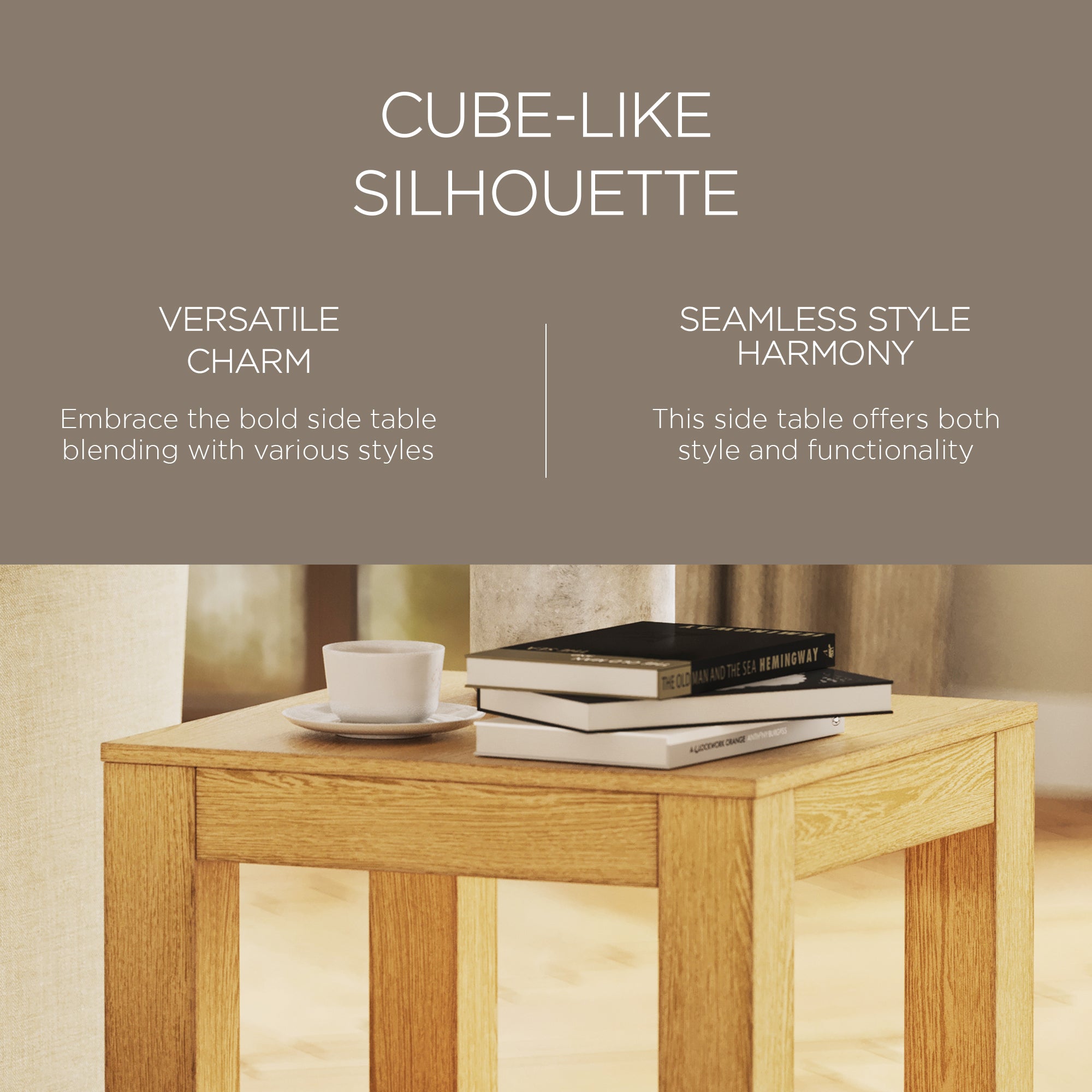Maven Lane Paulo Wooden Side Table in Weathered Natural Finish (Open Box) - VMInnovations