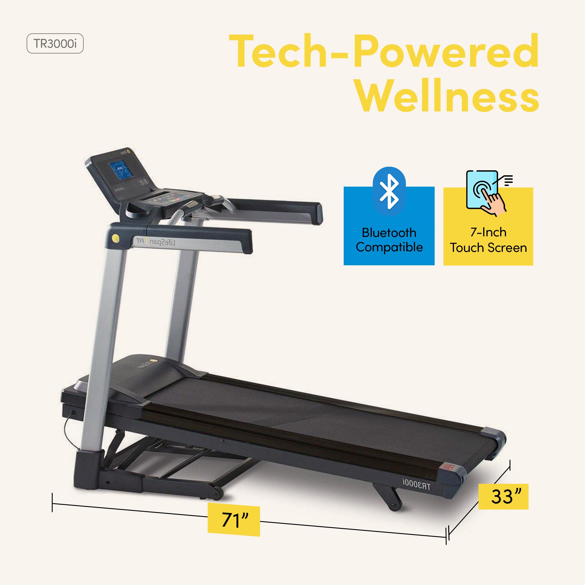 Lifespan Fitness Quiet EZfold Bluetooth Shock Absorbing Sensor Treadmill (Used) - VMInnovations