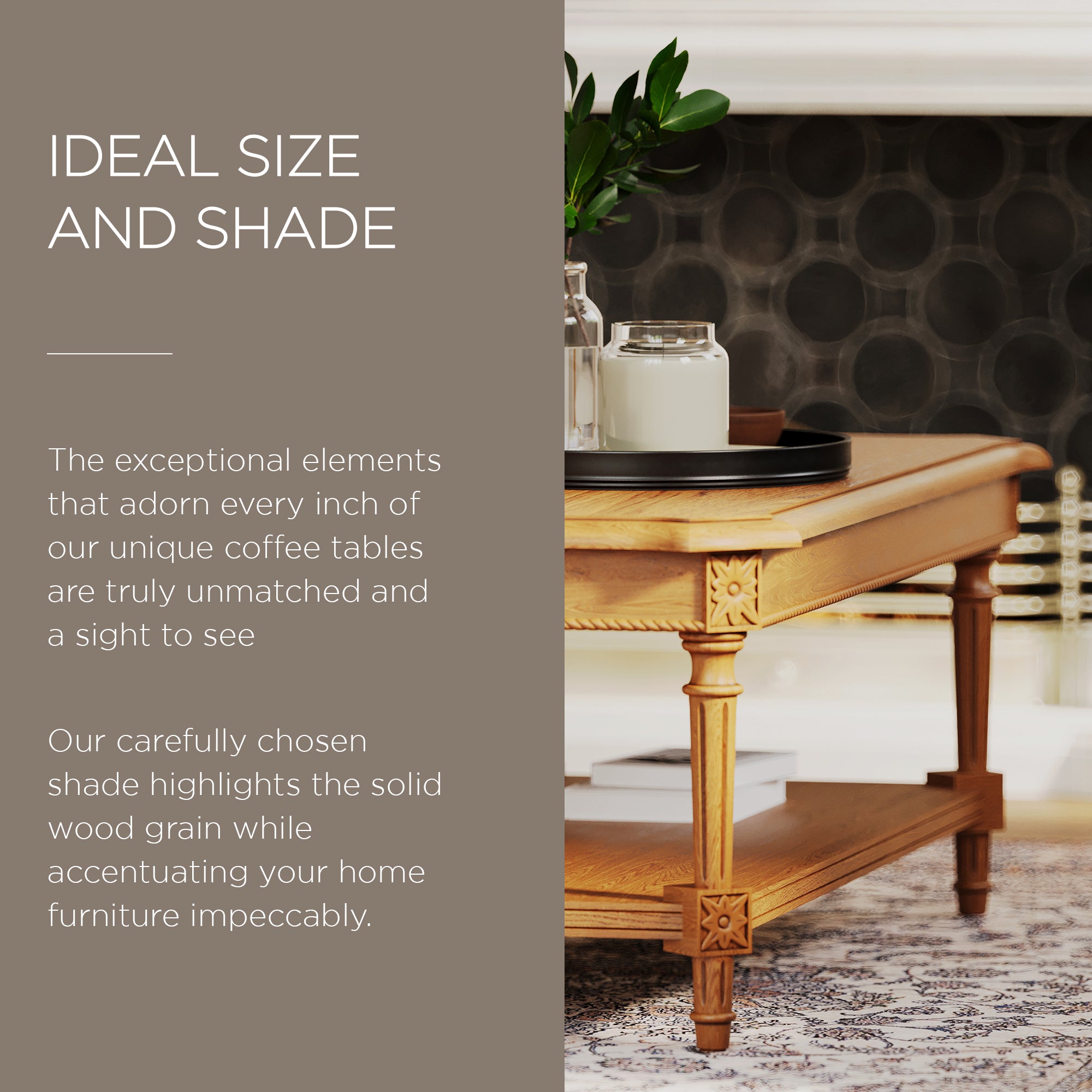 Maven Lane Pullman Rectangular Coffee Table, Antiqued Natural Finish (For Parts) - VMInnovations