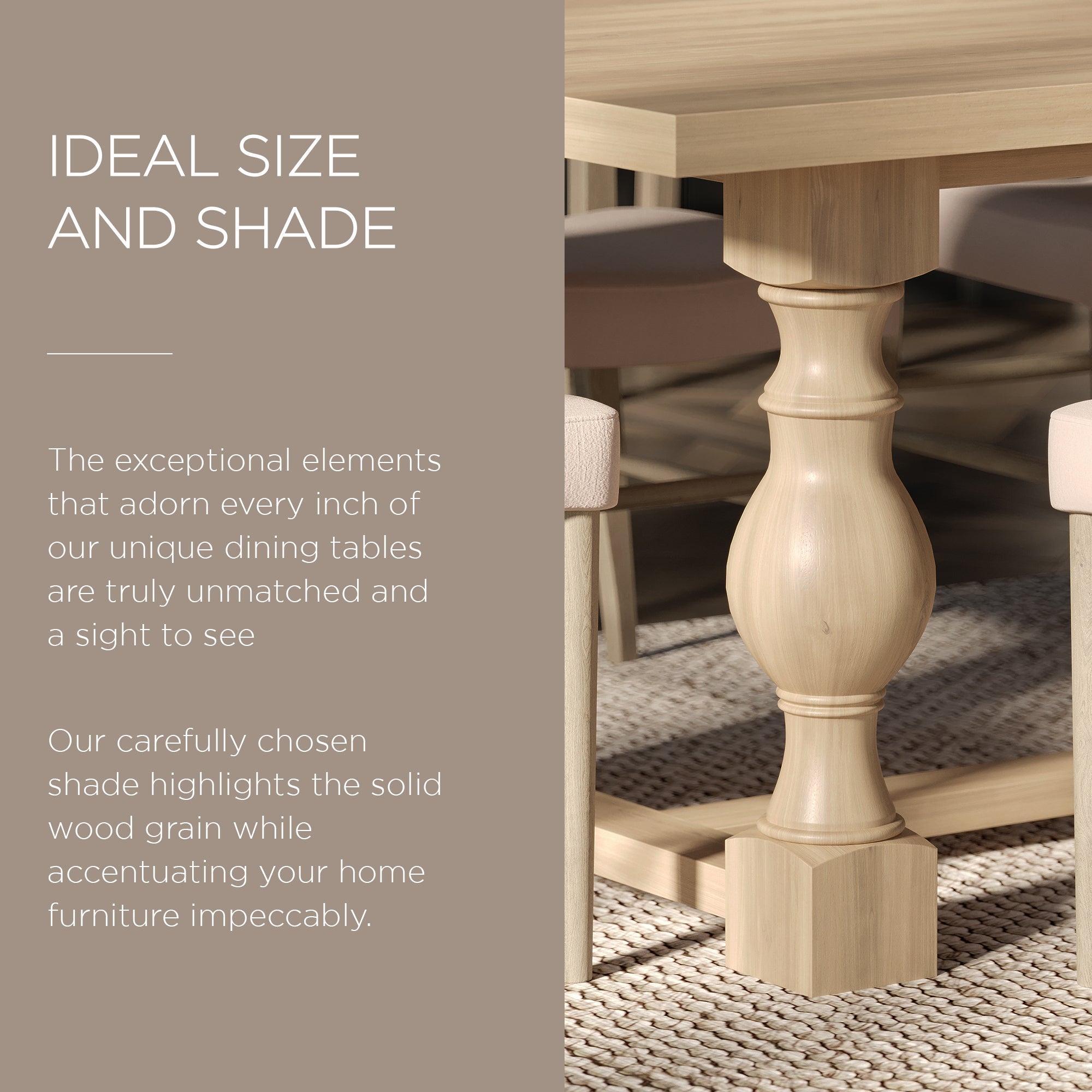 Maven Lane Leon Traditional Wooden Dining Table in Antiqued White Finish - VMInnovations