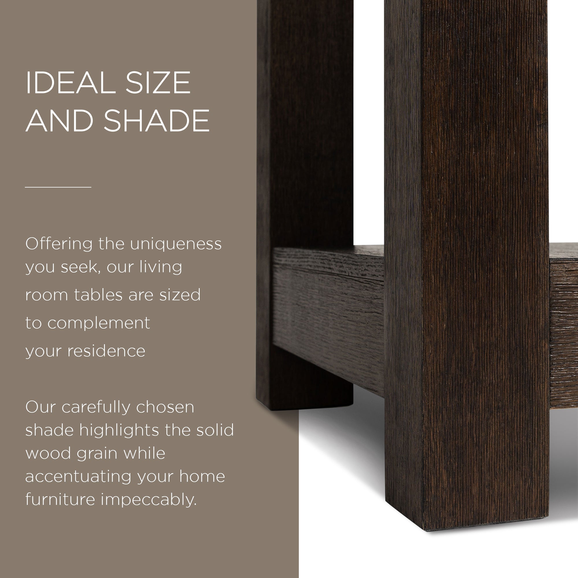 Maven Lane Paulo Wooden Side Table in Weathered Brown Finish - VMInnovations