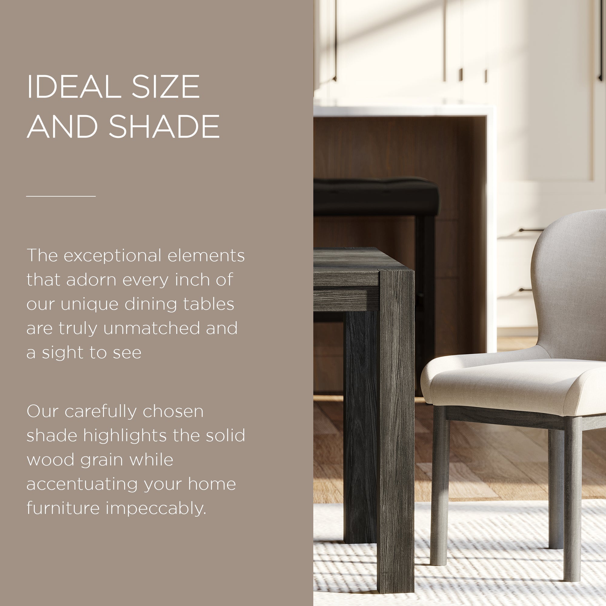 Maven Lane Cleo Contemporary Wooden Dining Table in Refined Black Finish