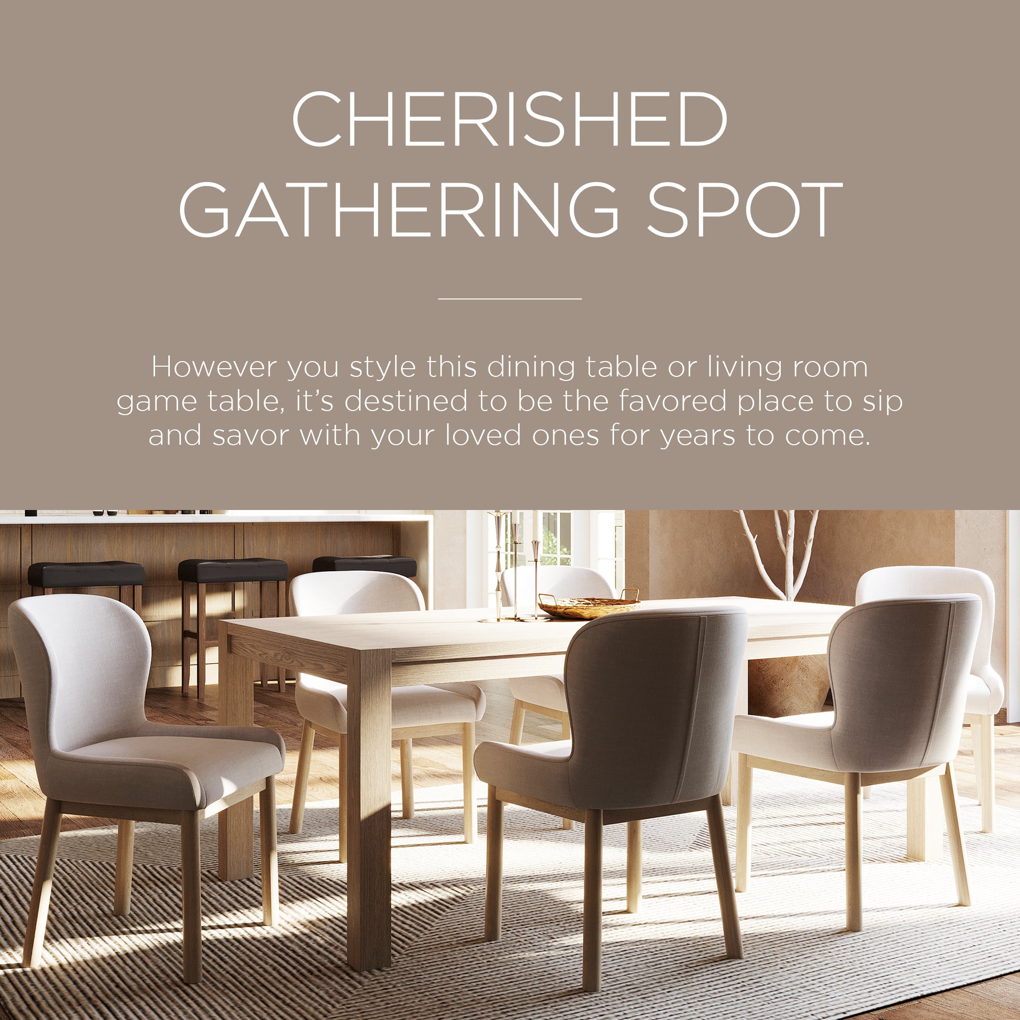 Maven Lane Cleo Contemporary Wooden Dining Table in Refined White Finish - VMInnovations